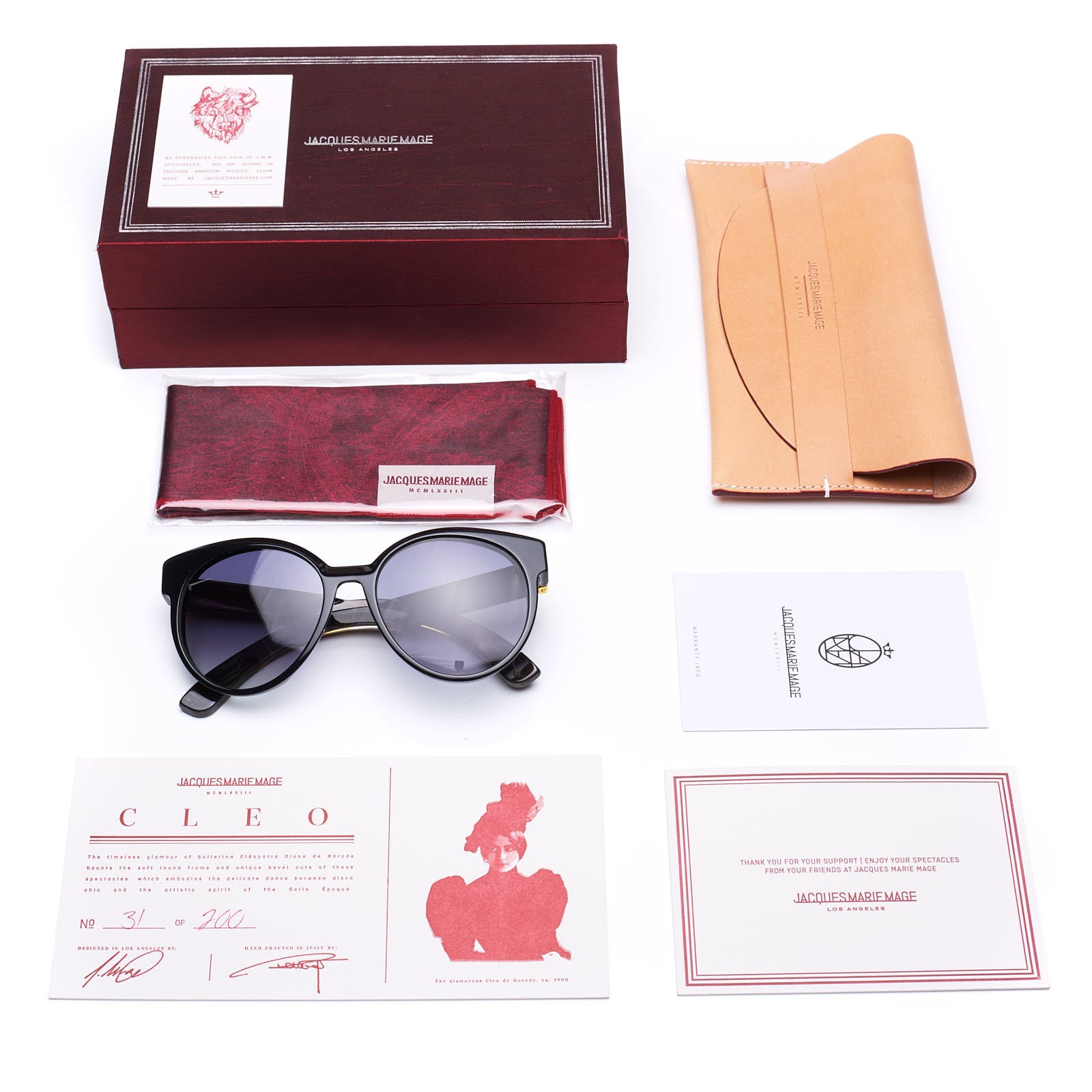 JACQUES MARIE MAGE JMMCE26 CLEO Limited Edition 31/200 Sunglasses NEW