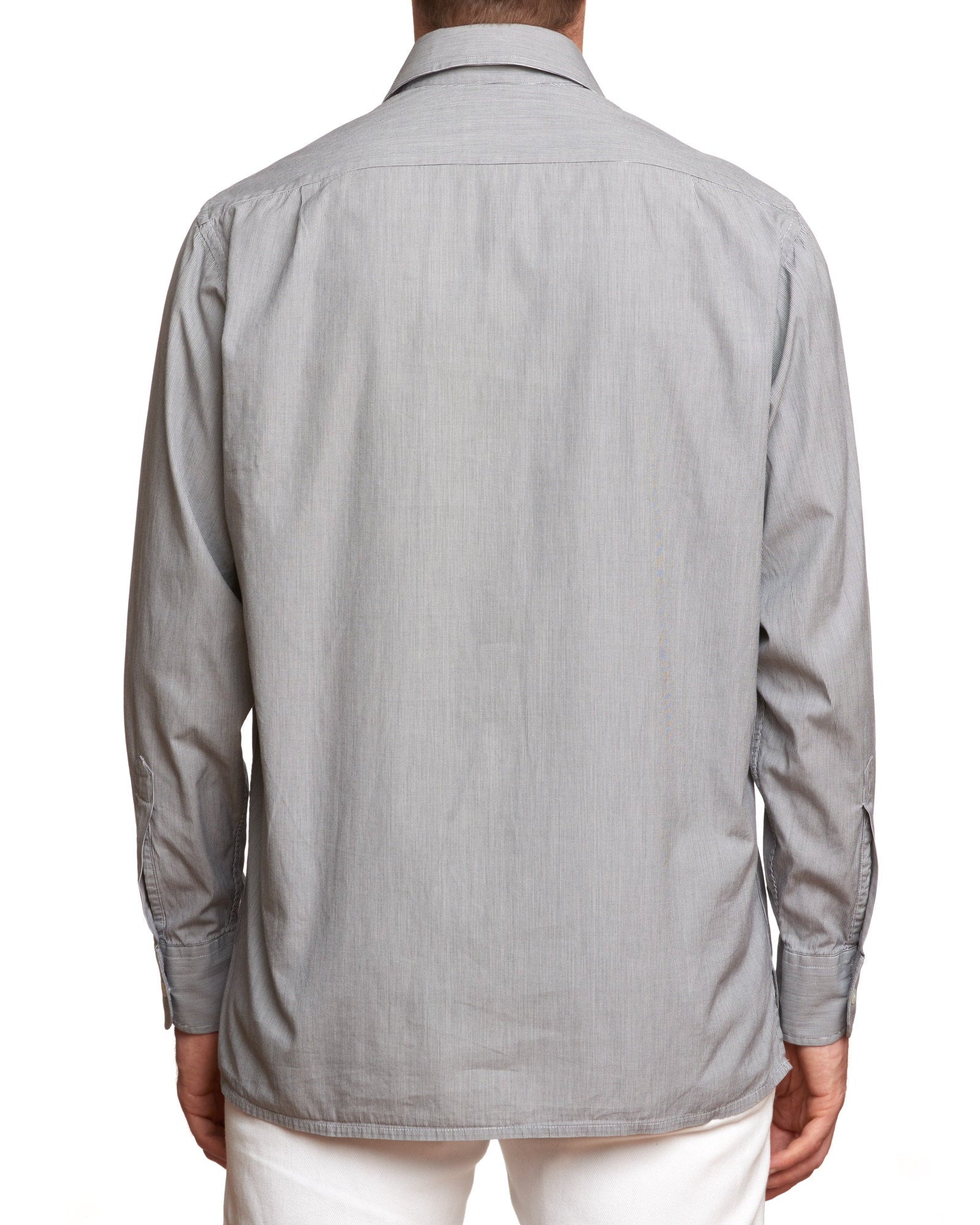 JAY KOS New York Gray Striped Cotton Shirt EU 41 US 16 JAY KOS