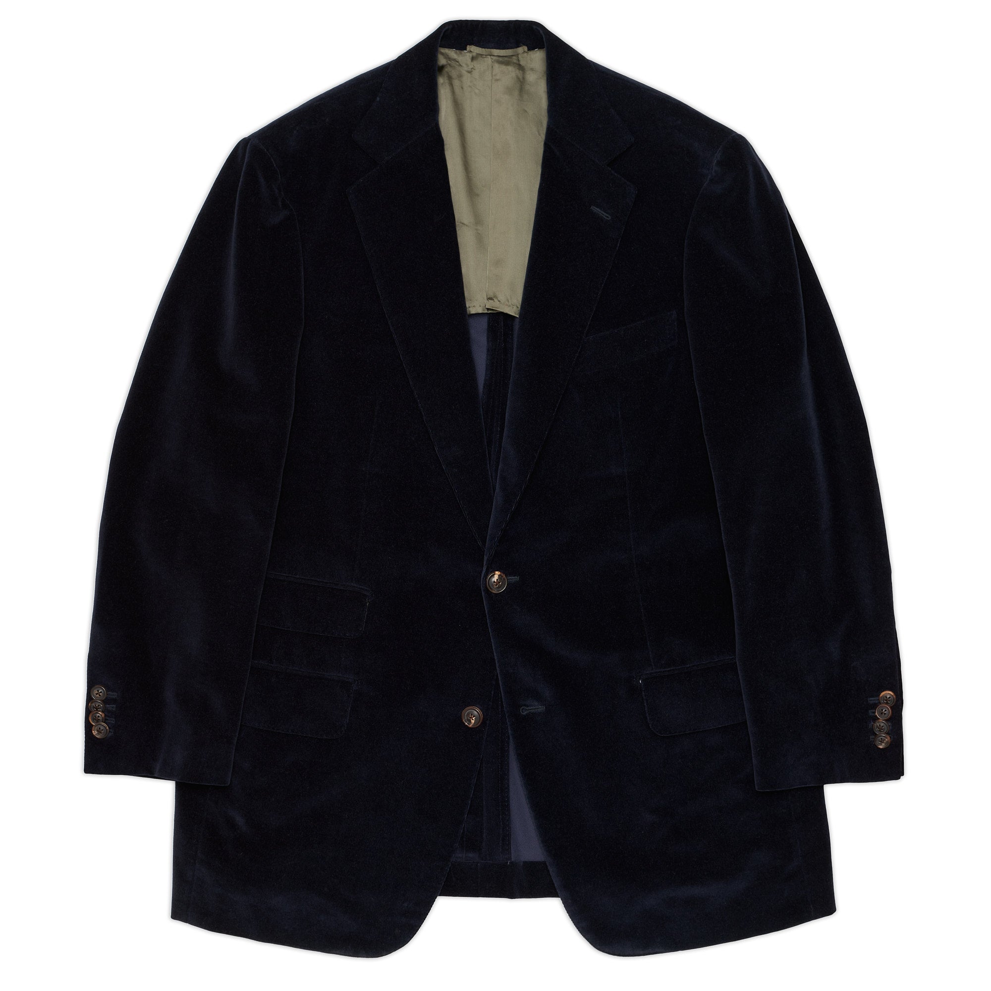 JAY KOS New York Navy Blue Cotton Velvet Jacket US 42 44 JAY KOS