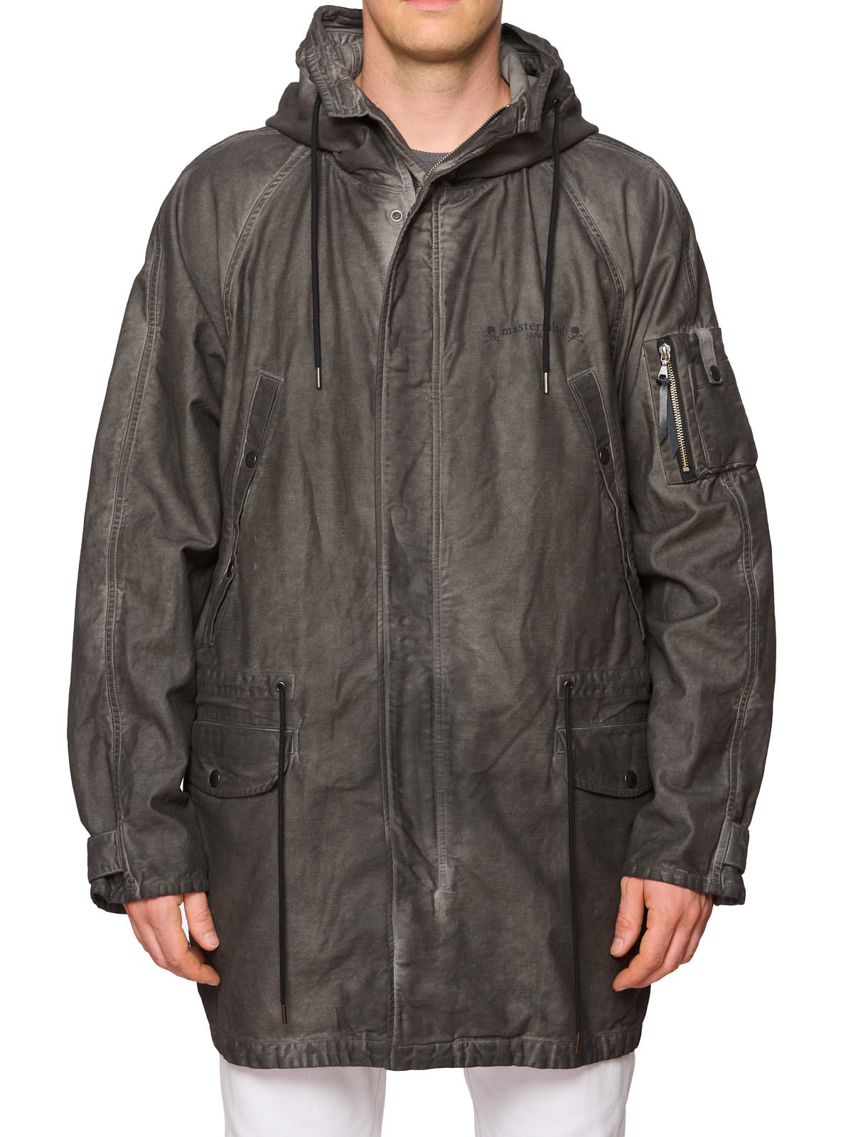 Rare JOHN ELLIOTT "Mastermind" Japan by END. Gray Cotton Military Parka Size M