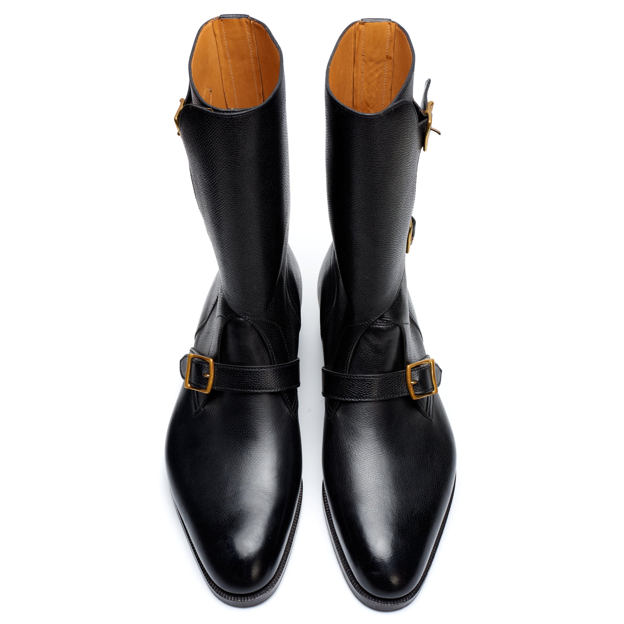 JOHN LOBB Paris Bespoke Black Triple Buckle Verderveski Boots NEW US 8.5 JOHN LOBB