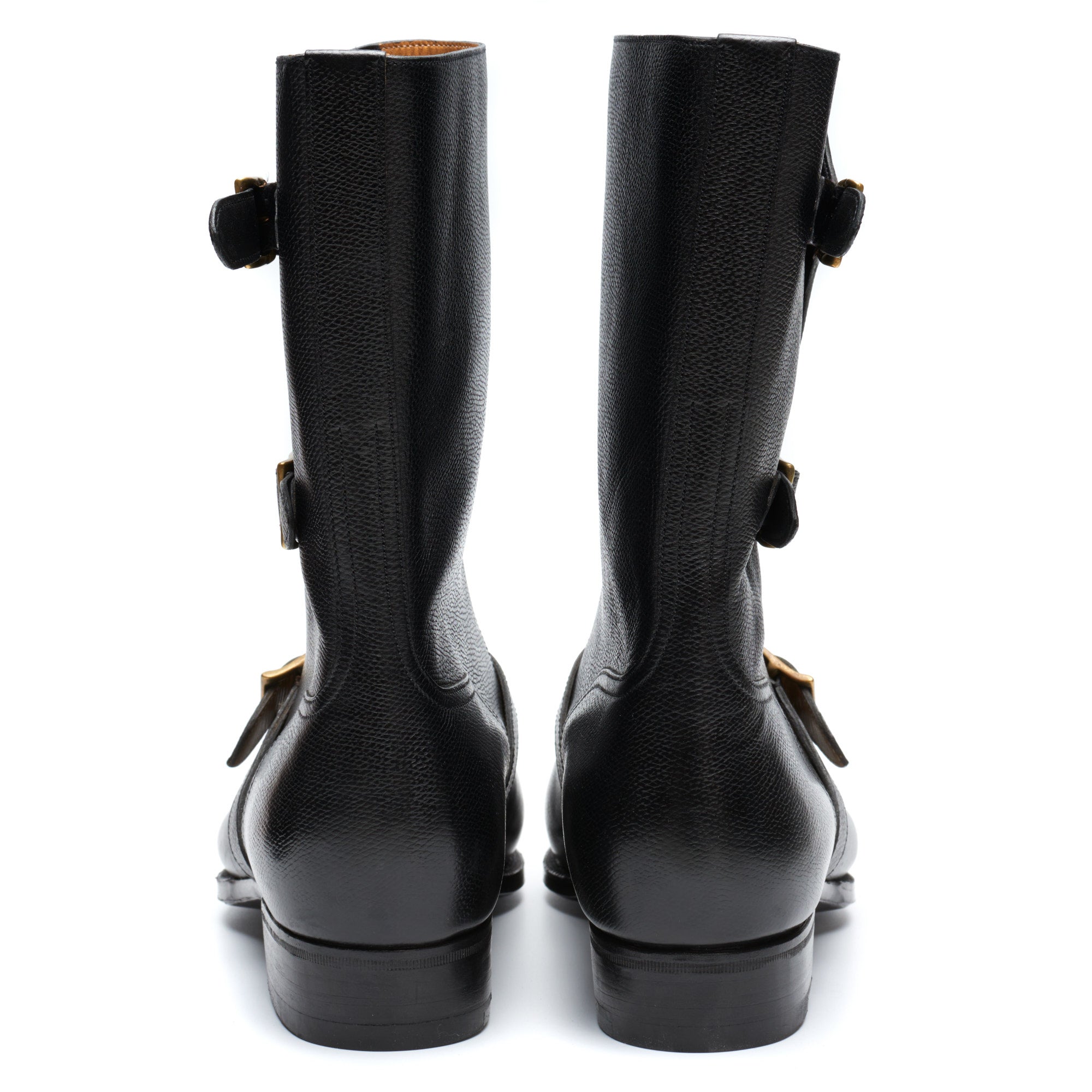 JOHN LOBB Paris Bespoke Black Triple Buckle Verderveski Boots NEW US 8.5 JOHN LOBB