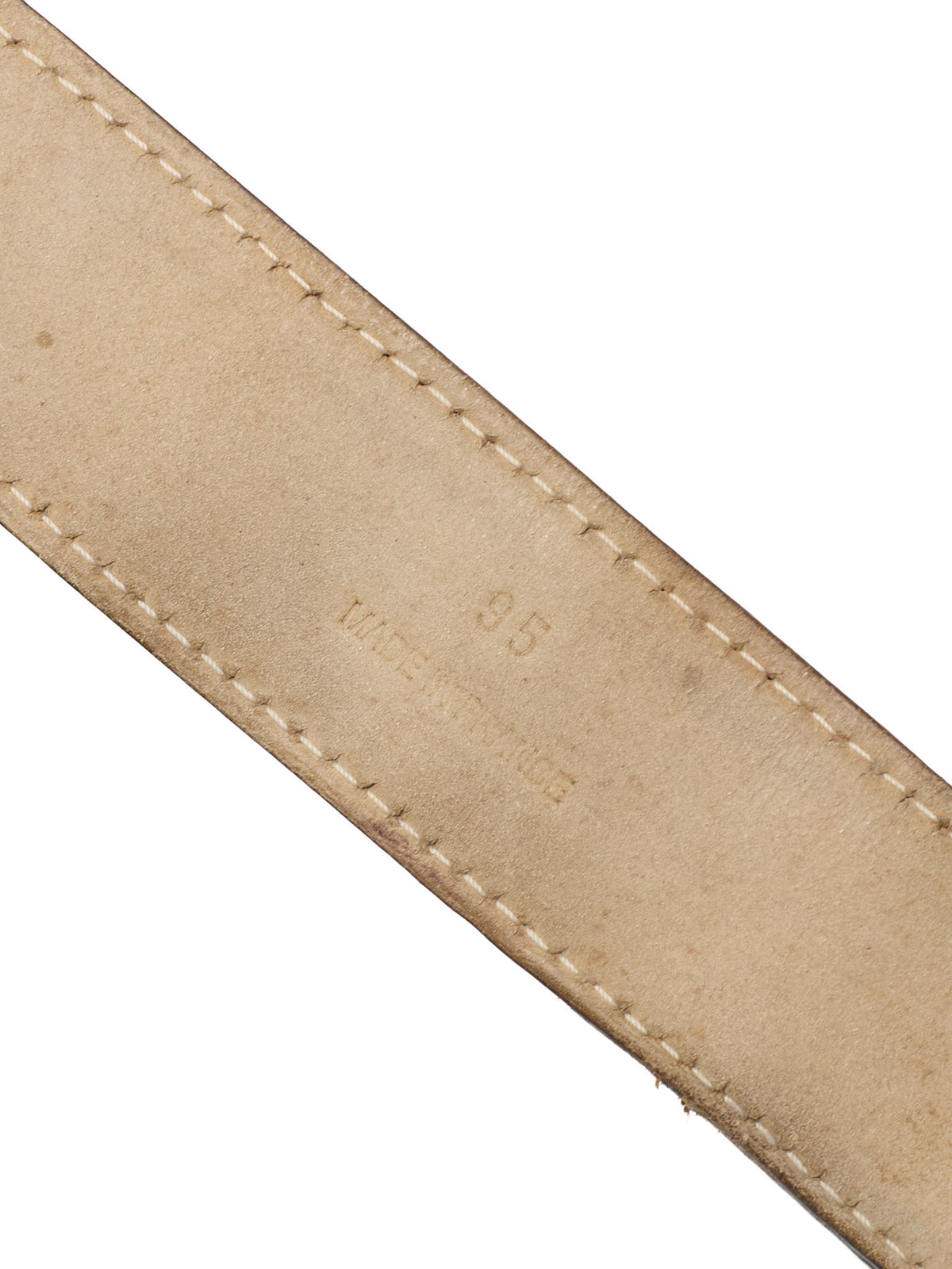 JOHN LOBB Dark Brown Crocodile Leather Silver-Tone Buckle Belt 95cm 38"