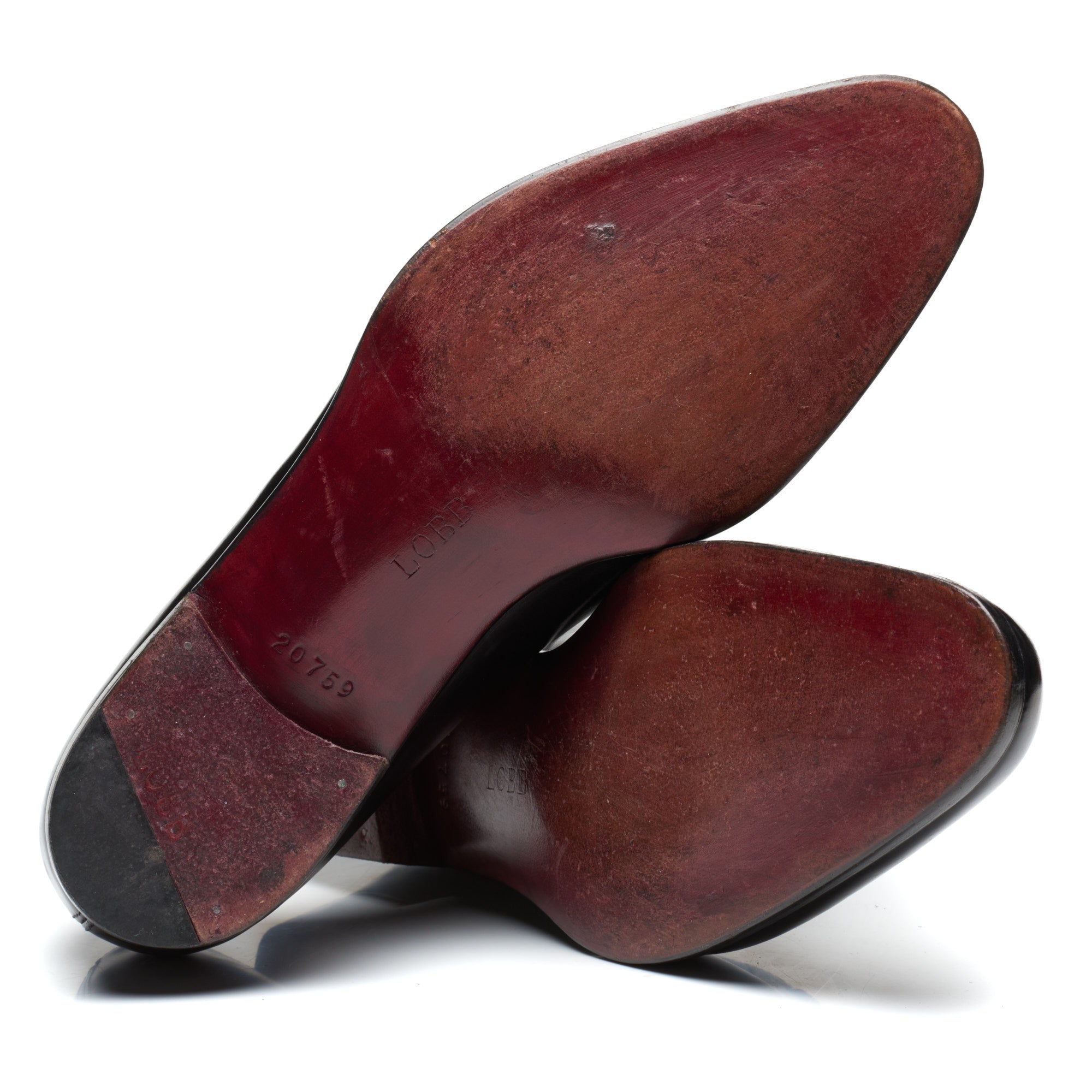 JOHN LOBB Paris Bespoke Black Calf Leather Balmoral Oxford Shoes UK 7.5 US 8.5 JOHN LOBB