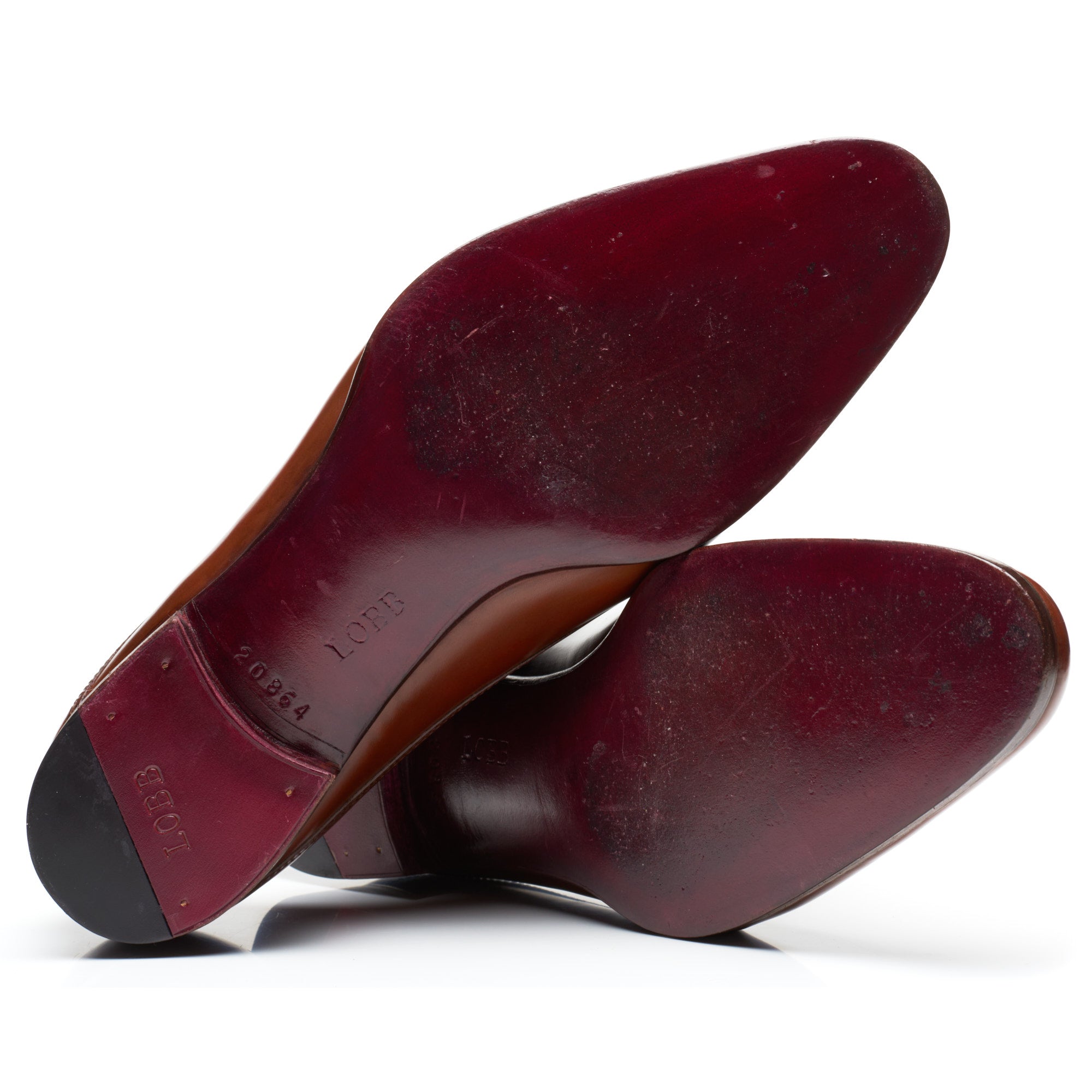 JOHN LOBB Paris Bespoke Brown Calf Leather 2 Eyelet Derby Shoes UK 7.5 US 8.5 JOHN LOBB