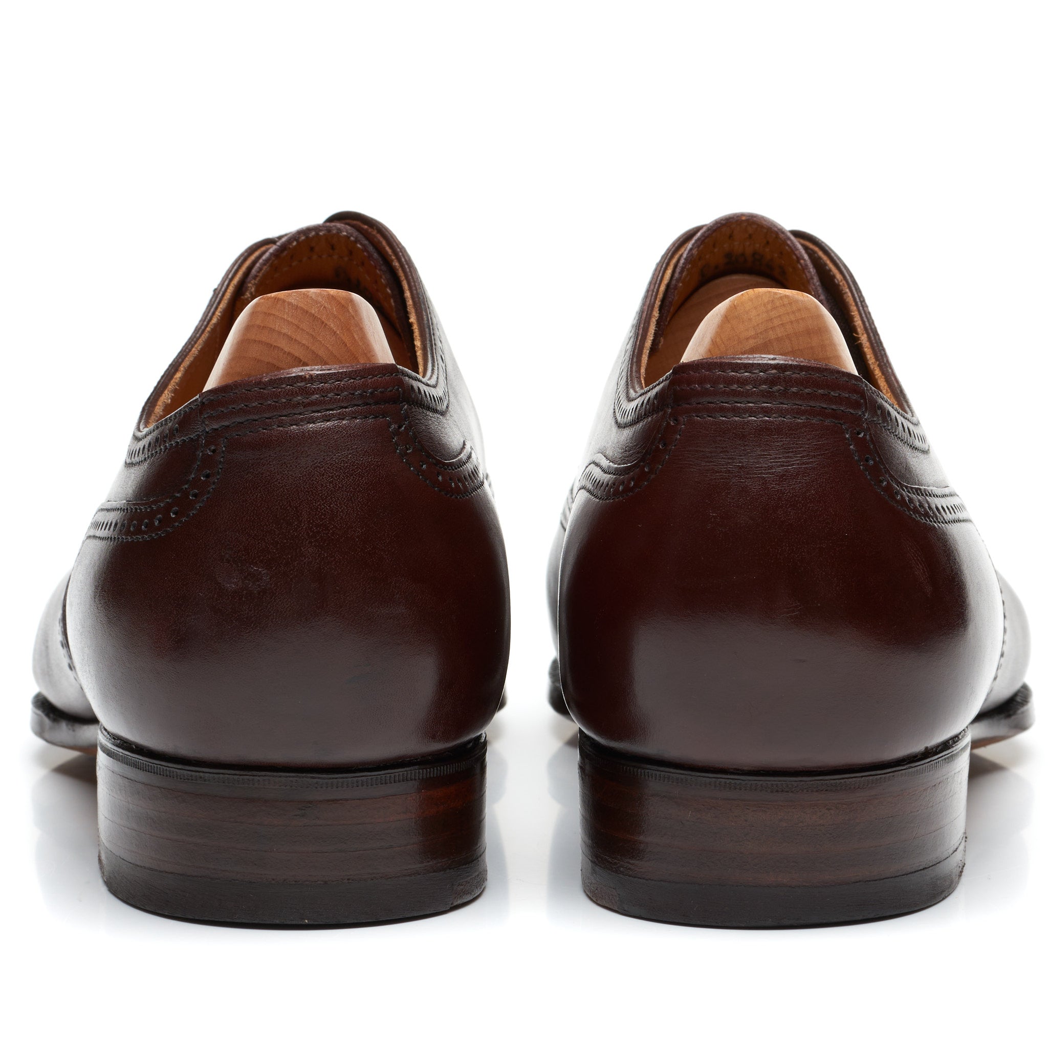 JOHN LOBB Paris Bespoke Brown Calf Leather Brogue Oxford Shoes UK 7.5 US 8.5 JOHN LOBB