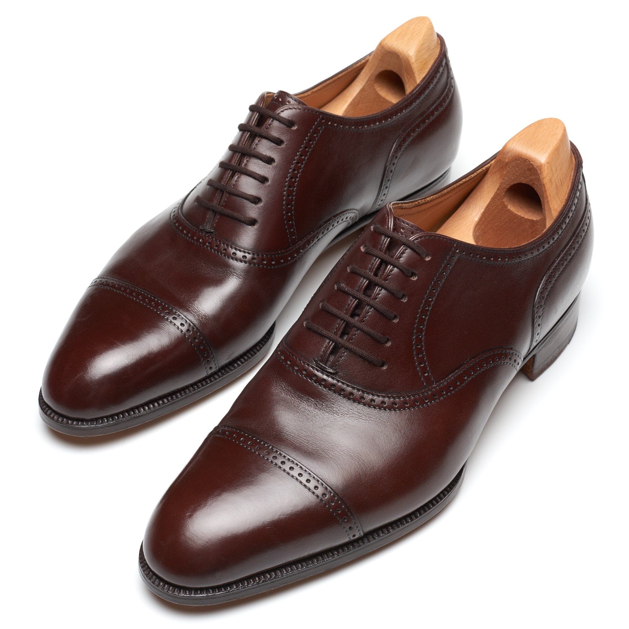 JOHN LOBB Paris Bespoke Brown Calf Leather Brogue Oxford Shoes UK 7.5 US 8.5 JOHN LOBB