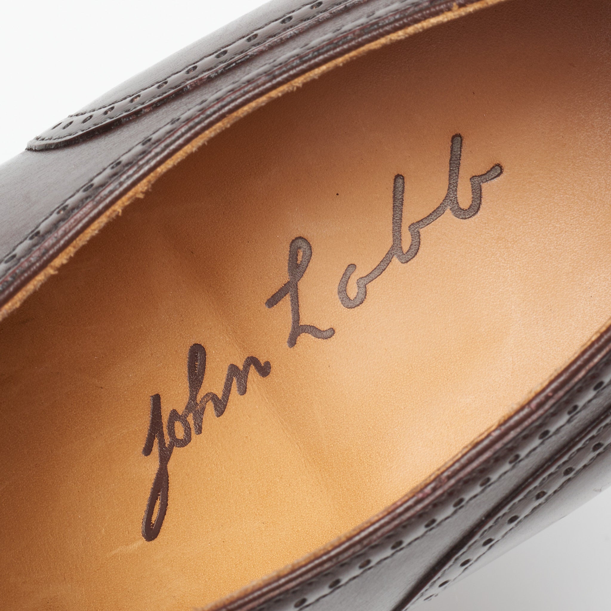 JOHN LOBB Paris Bespoke Brown Calf Leather Brogue Oxford Shoes UK 7.5 US 8.5 JOHN LOBB