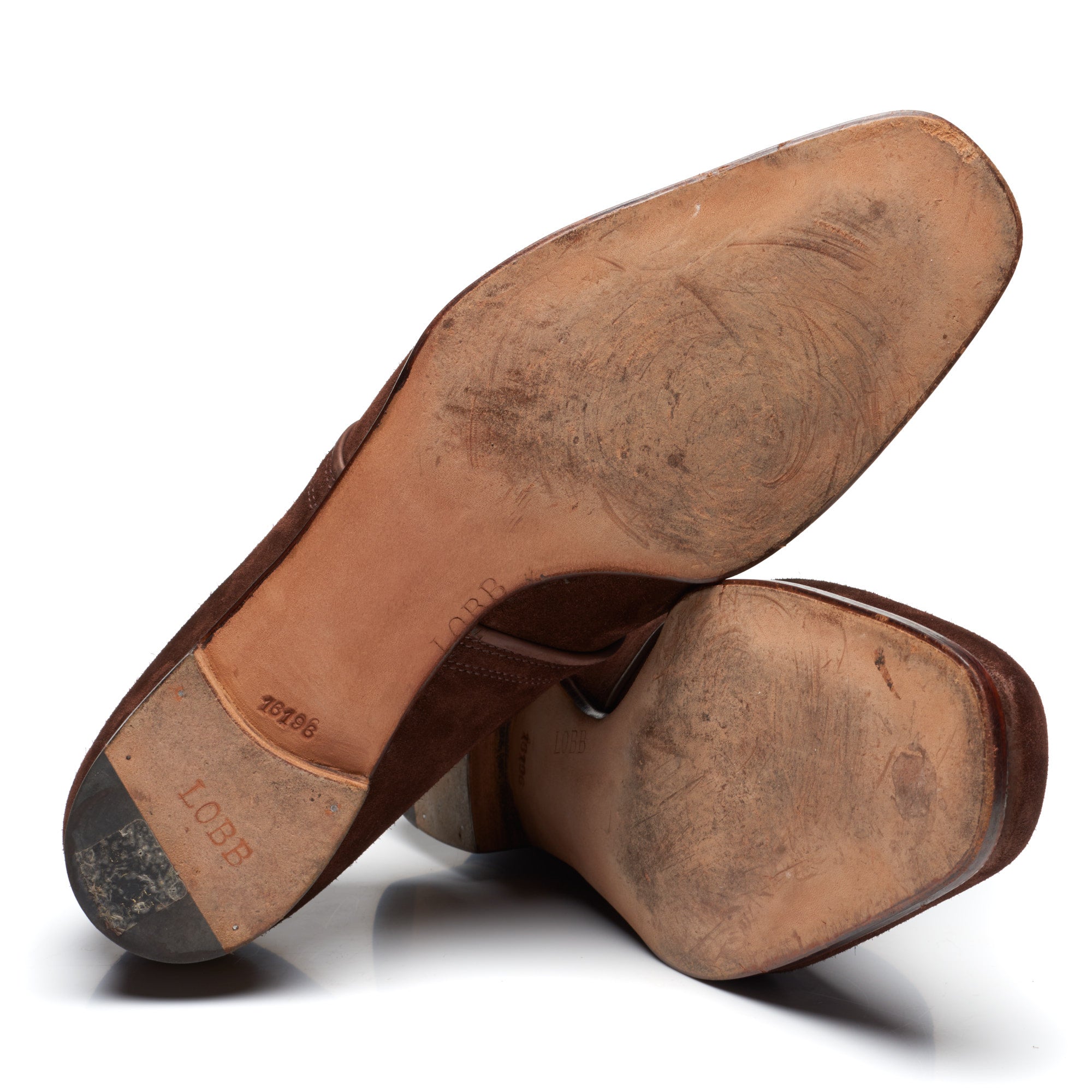 JOHN LOBB Paris Bespoke Brown Suede Leather Chukka Boots Shoes UK 7.5 US 8.5 JOHN LOBB