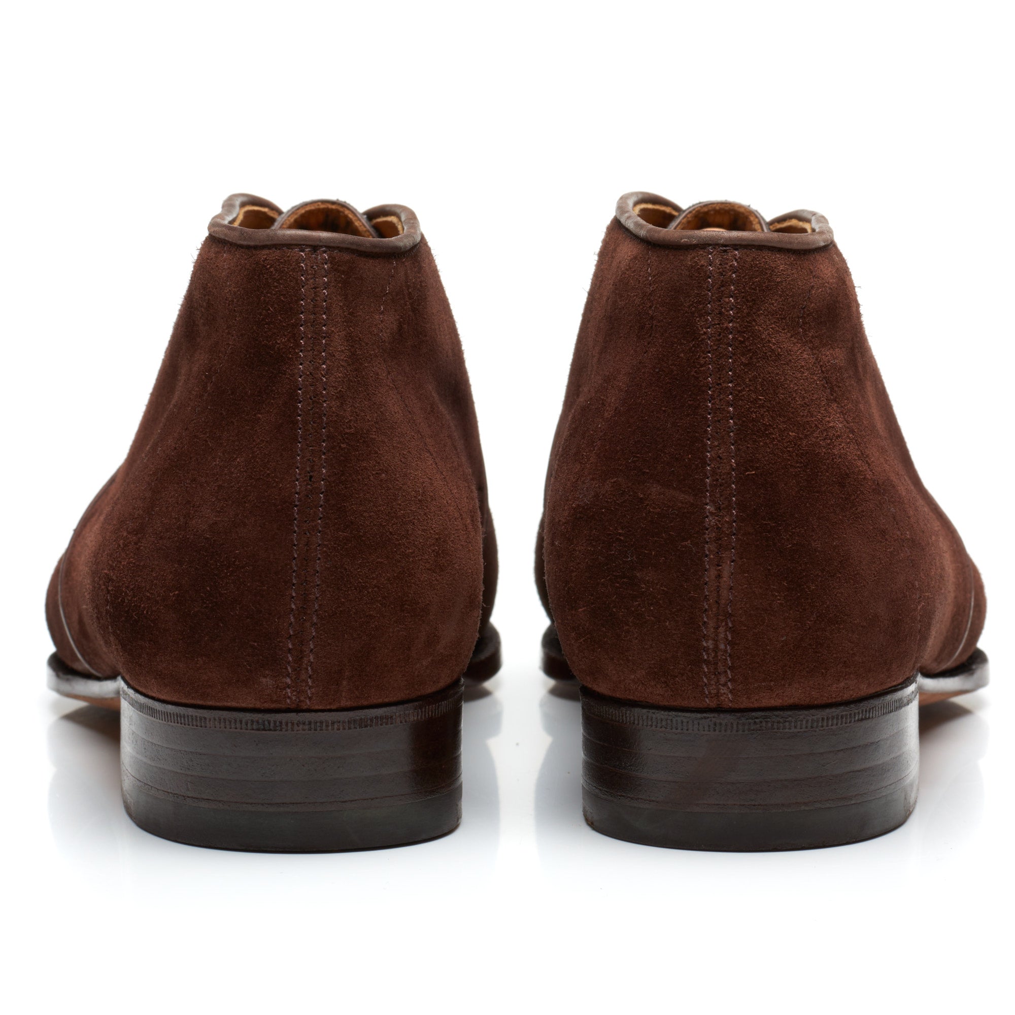 JOHN LOBB Paris Bespoke Brown Suede Leather Chukka Boots Shoes UK 7.5 US 8.5 JOHN LOBB