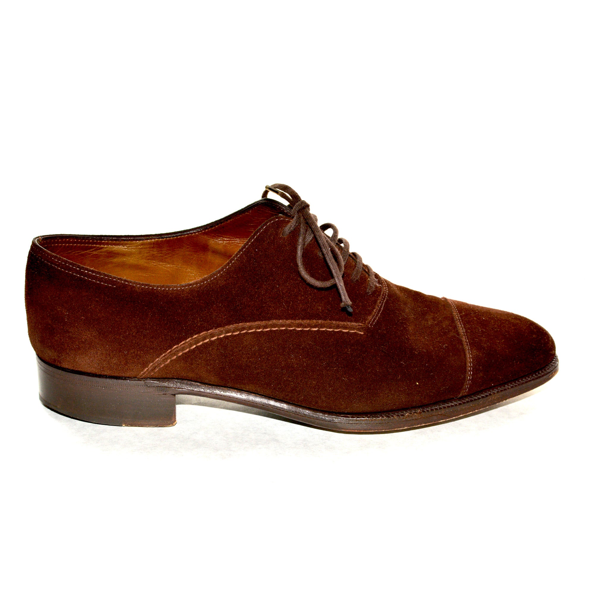 JOHN LOBB "JSaint Crepin 2011" Brown Suede Shoes UK 8.5E US 9.5 Last 8000 JOHN LOBB