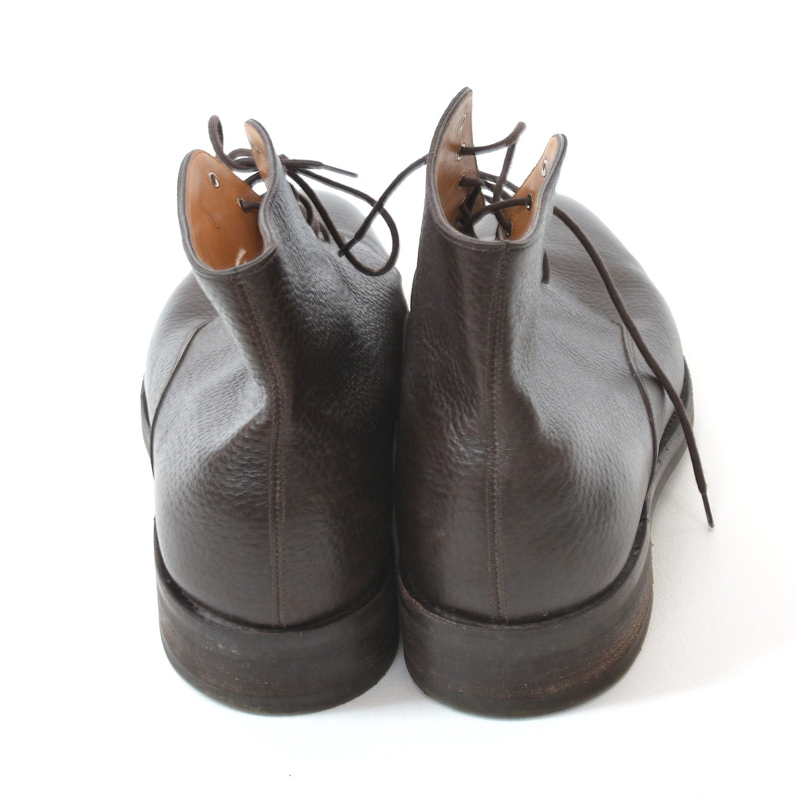 JOHN LOBB "Fern" Brown Grain Calf Leather Derby Boots Shoes UK 8.5E US 9.5 Last 7000 JOHN LOBB