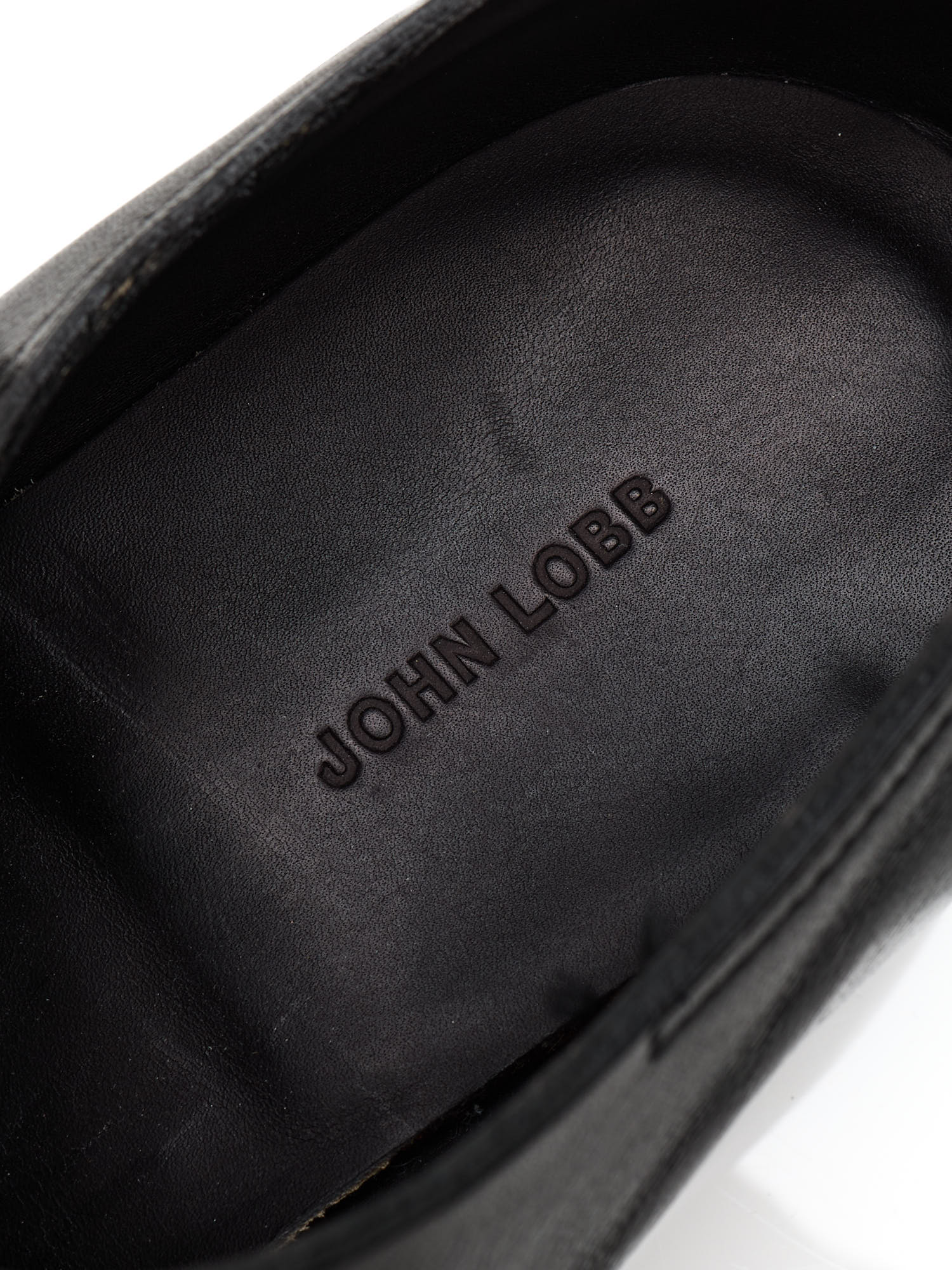 JOHN LOBB "Hayes" Black Leather Double Monk Apron Shoes