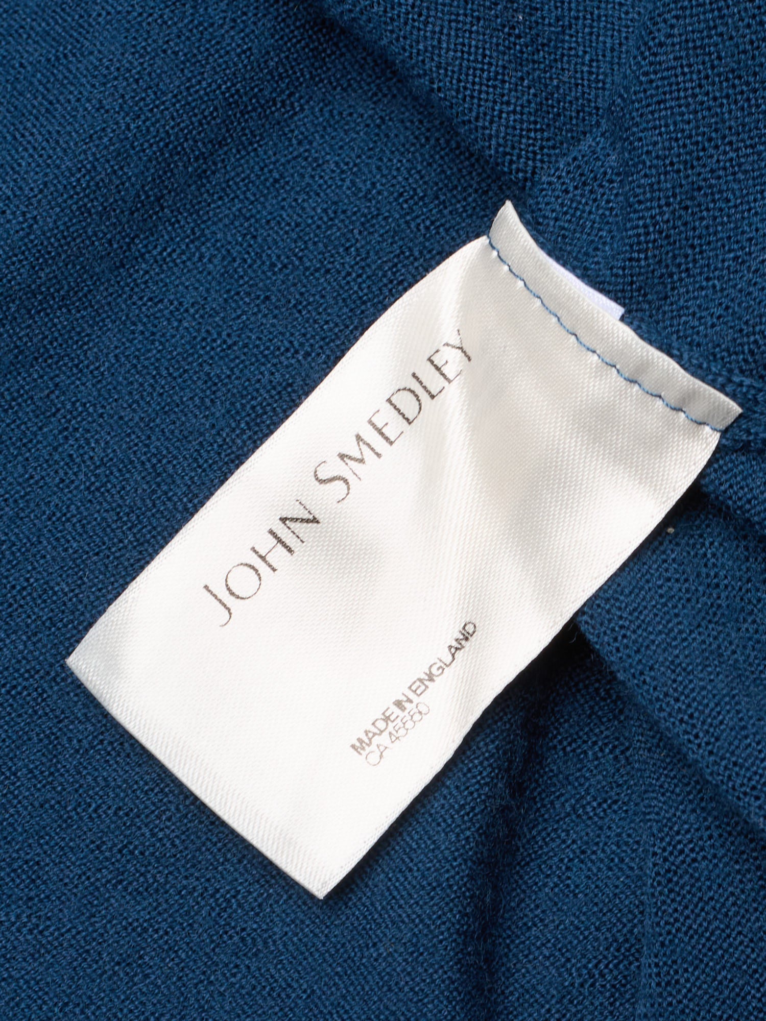 JOHN SMEDLEY Blue New Zealand Merino Cardigan Sweater England