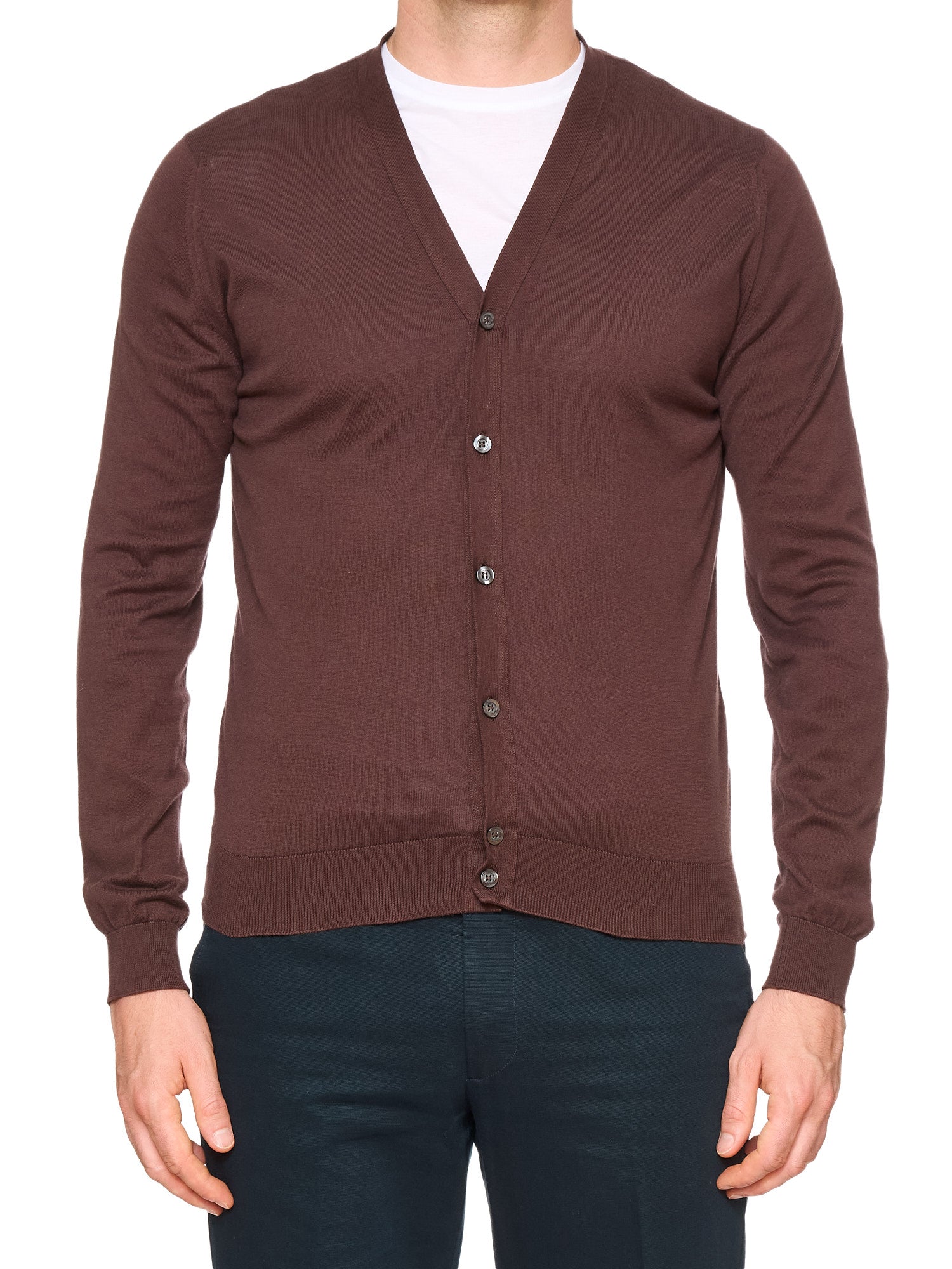 JOHN SMEDLEY Bown Cotton Cardigan Sweater EU 50 US M