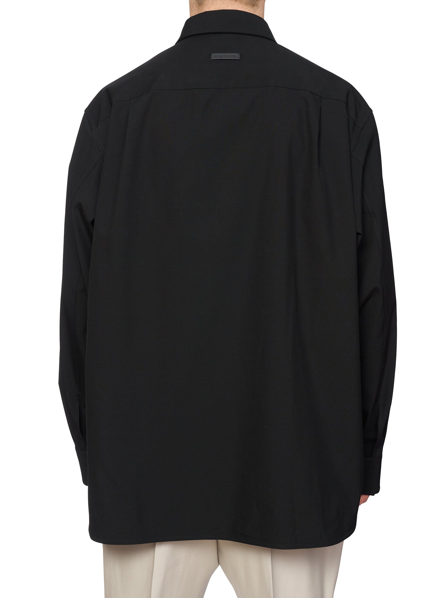 FEAR OF GOD Eternal Black Cotton Virgin Wool-Elastane Shirt NEW US L