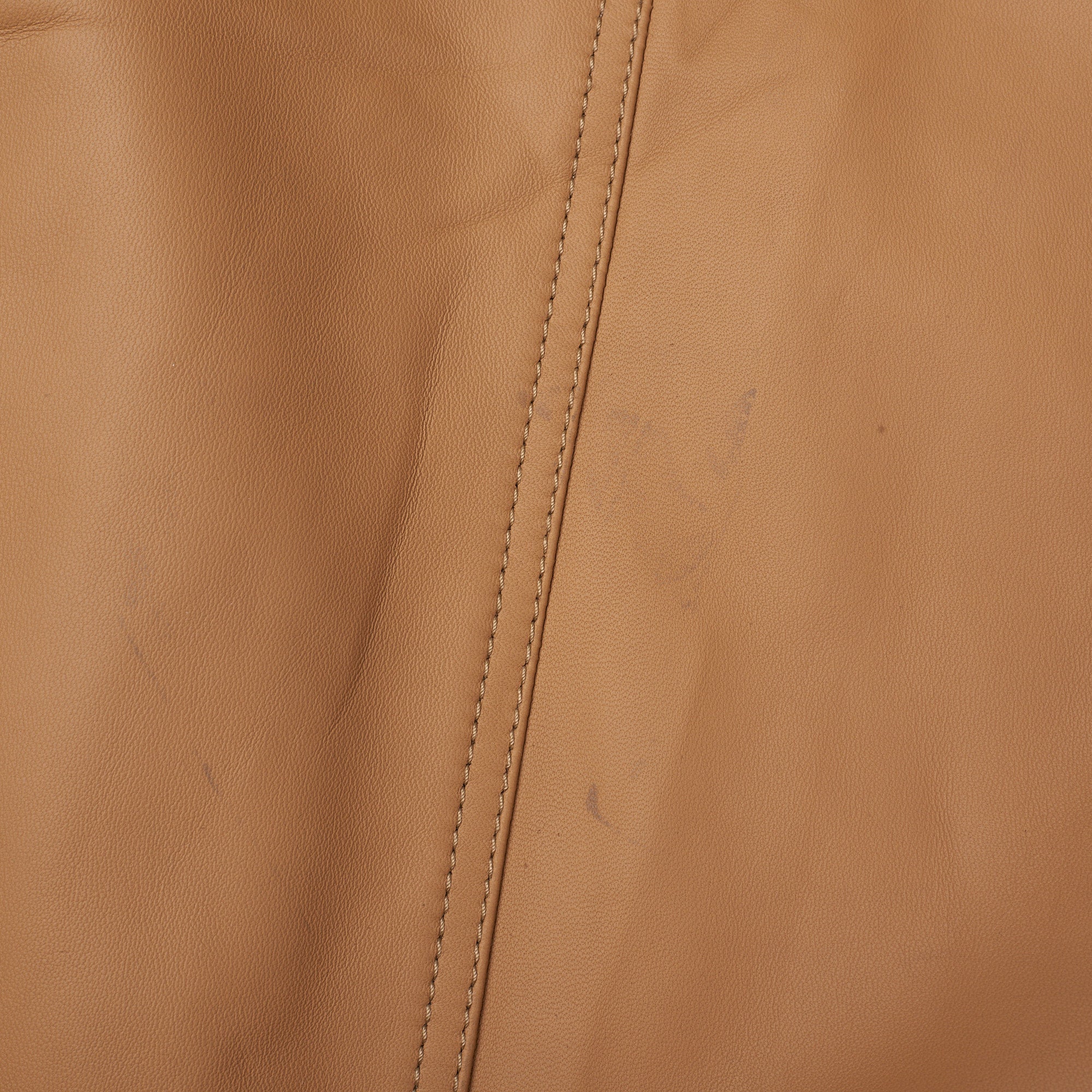 LORO PIANA Tan Lambskin Leather Cashmere-Silk Lined Field Jacket Size M LORO PIANA