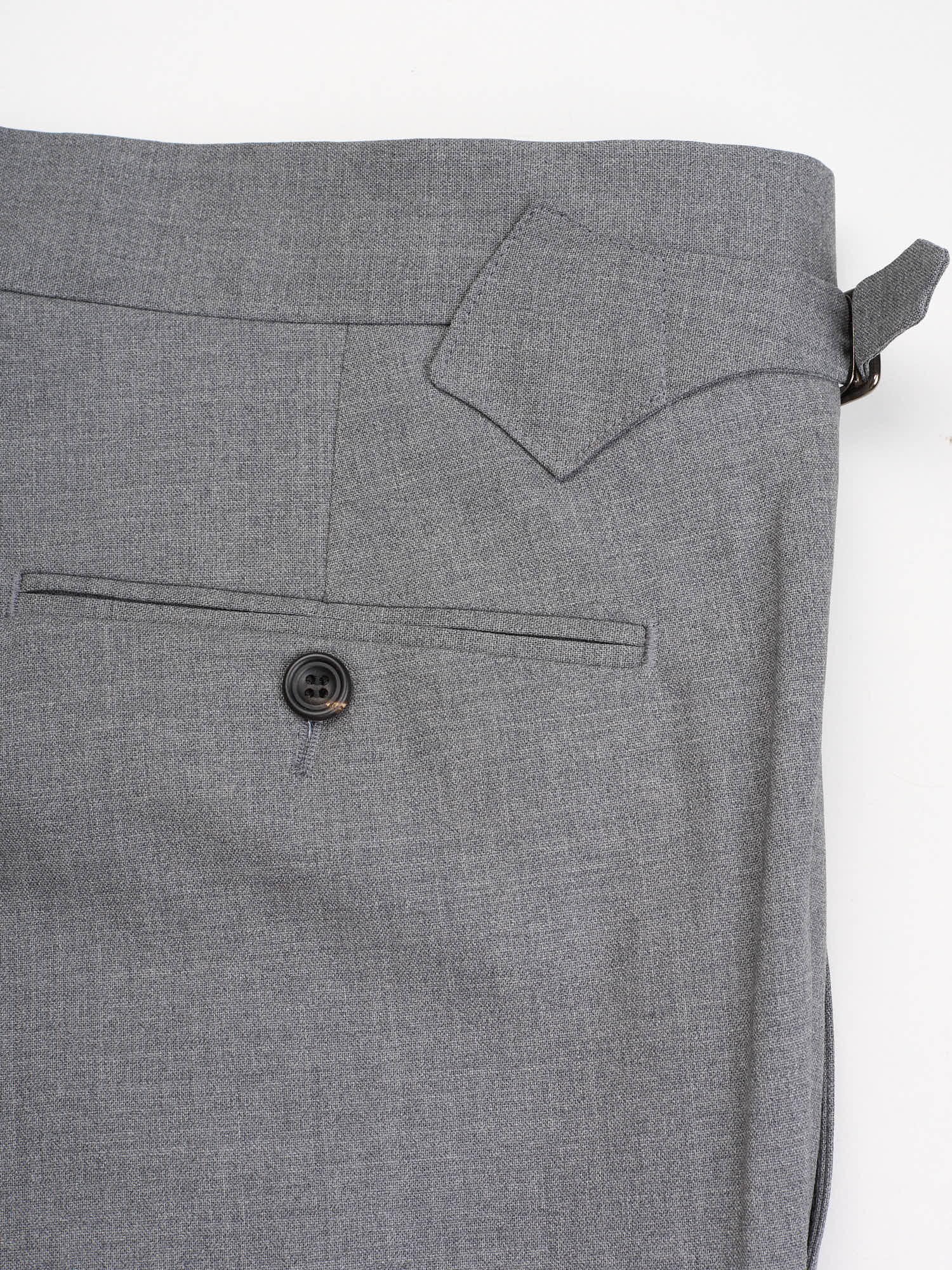 KIT BLAKE "Duke" Gray Wool Pleated Trousers
