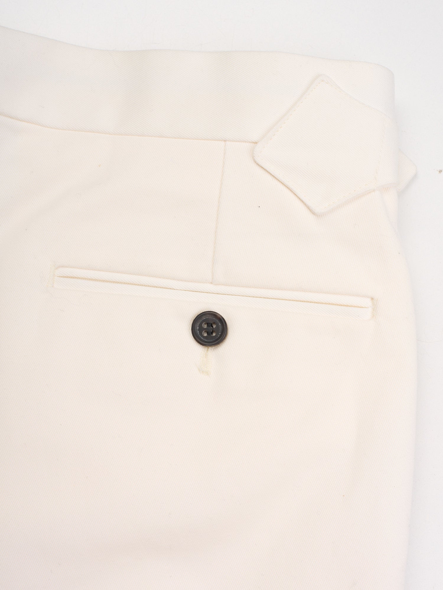 Gabor KIT BLAKE "Grant" Cream Cotton Pleated Trousers