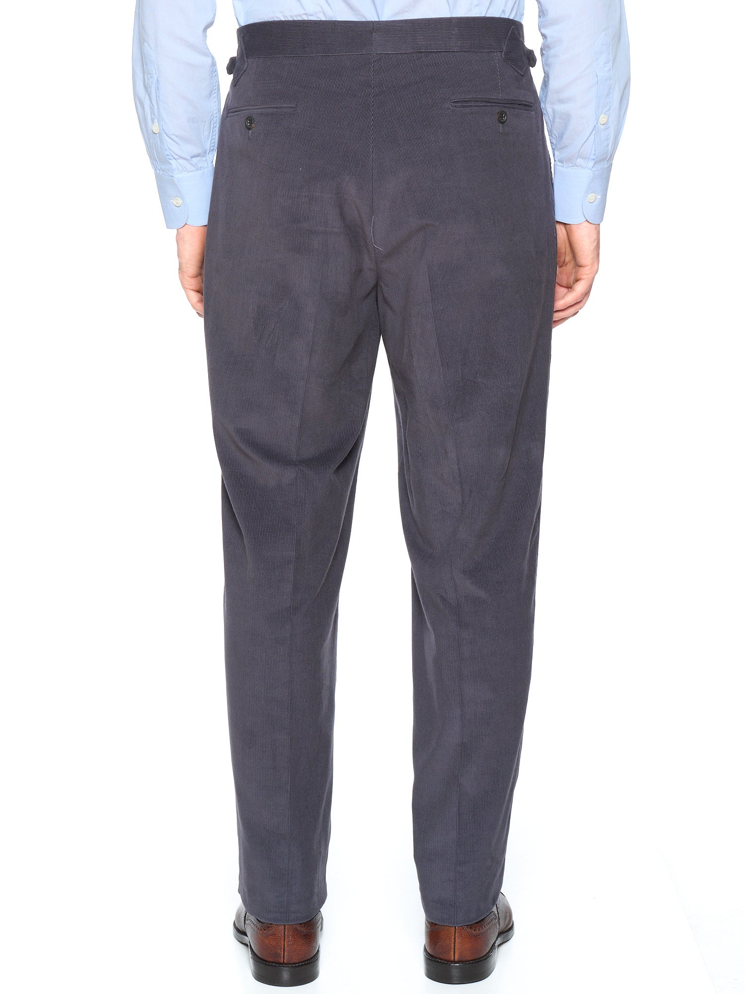 KIT BLAKE "Grant" Gray Cotton Corduroy Trousers