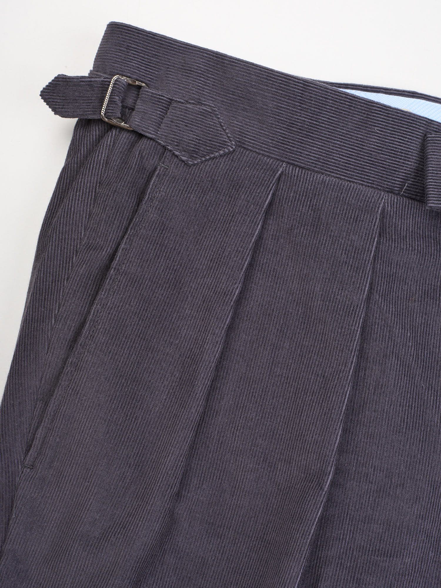 KIT BLAKE "Grant" Gray Cotton Corduroy Trousers