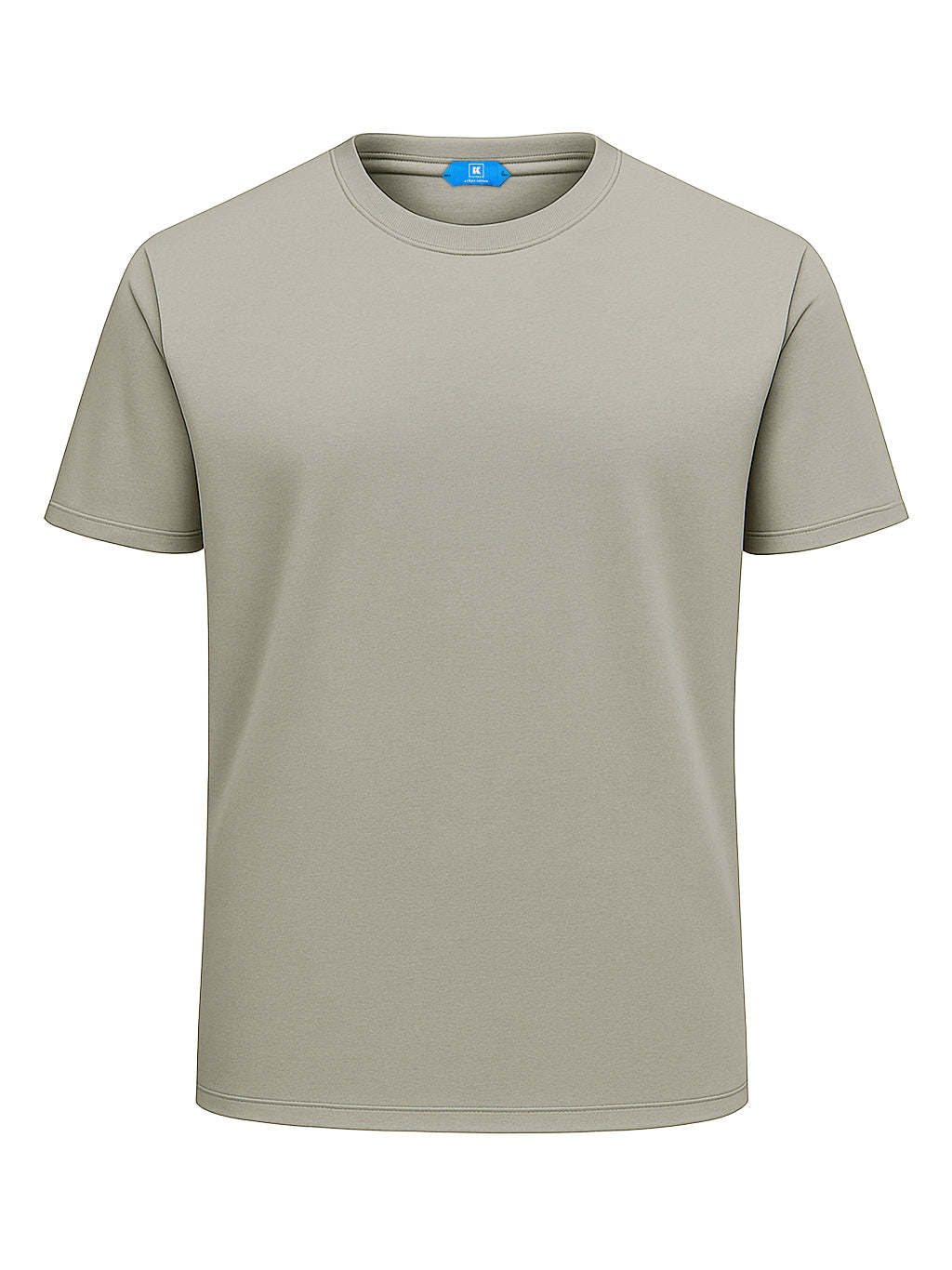 KITON KIRED "Bacio" Gray Exclusive Crepe Cotton Short Sleeve T-Shirt