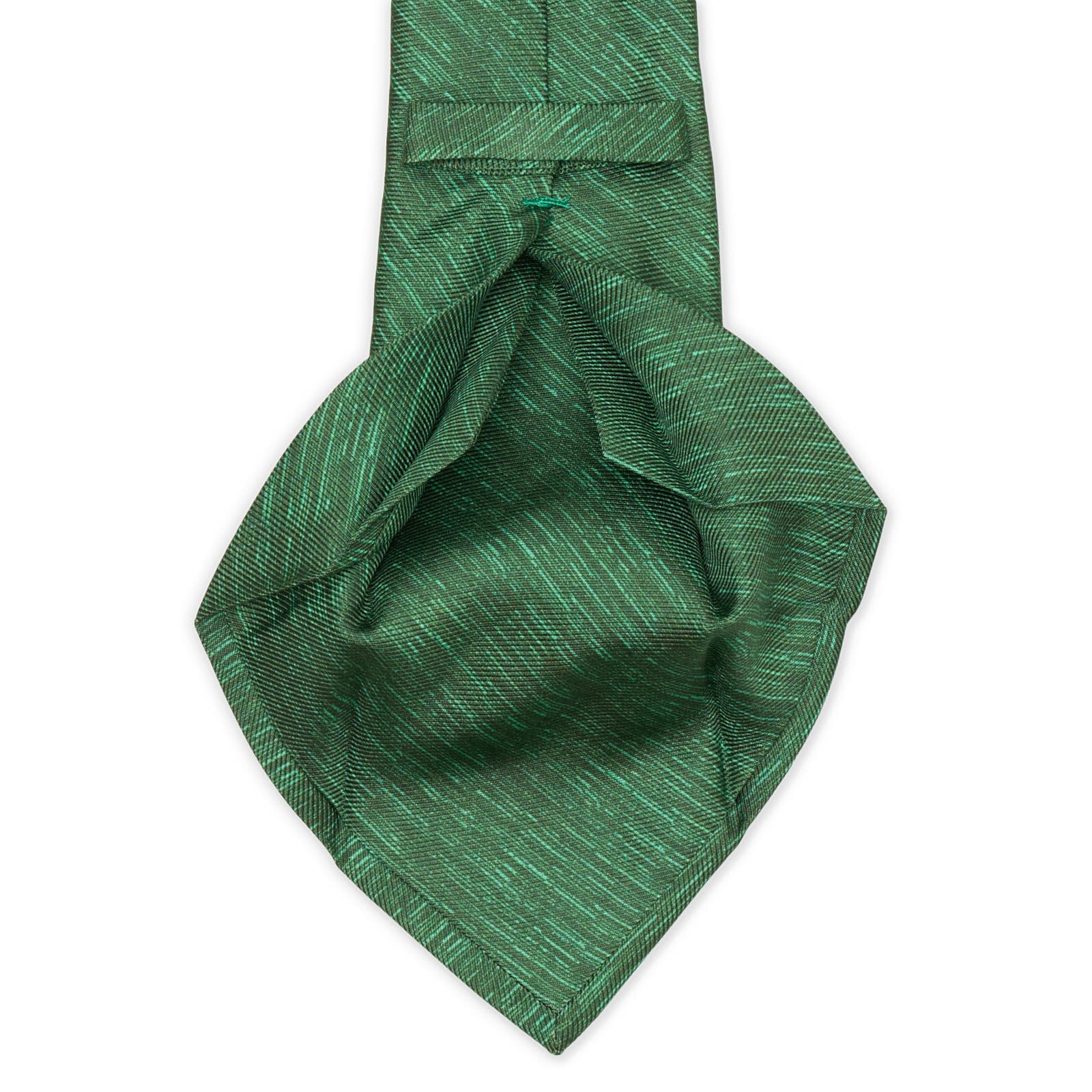KITON Dark Green Seven Fold Silk Tie NEW