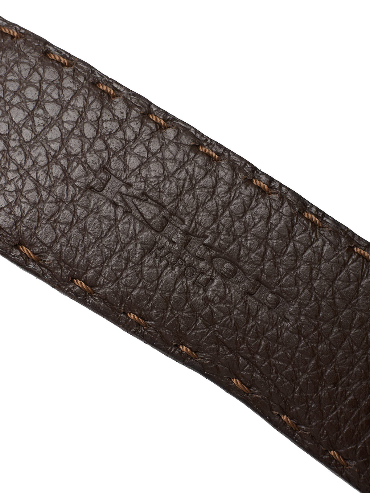 KITON Hand-Stitched Dark Brown Suede Leather Sterling Silver Buckle Belt 95cm 38"