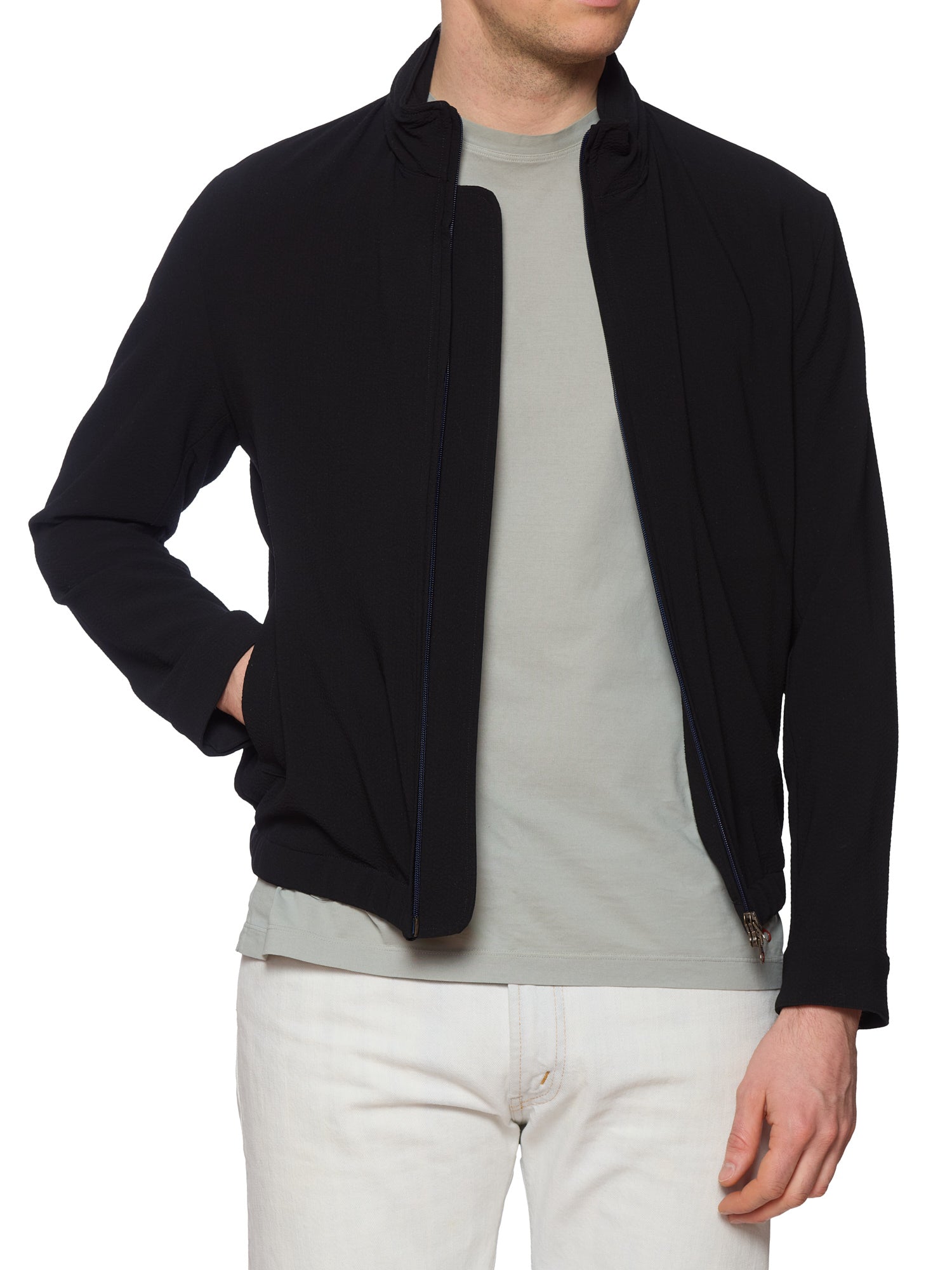 KITON KIRED Litek Black Bomber Jacket Blouson NEW