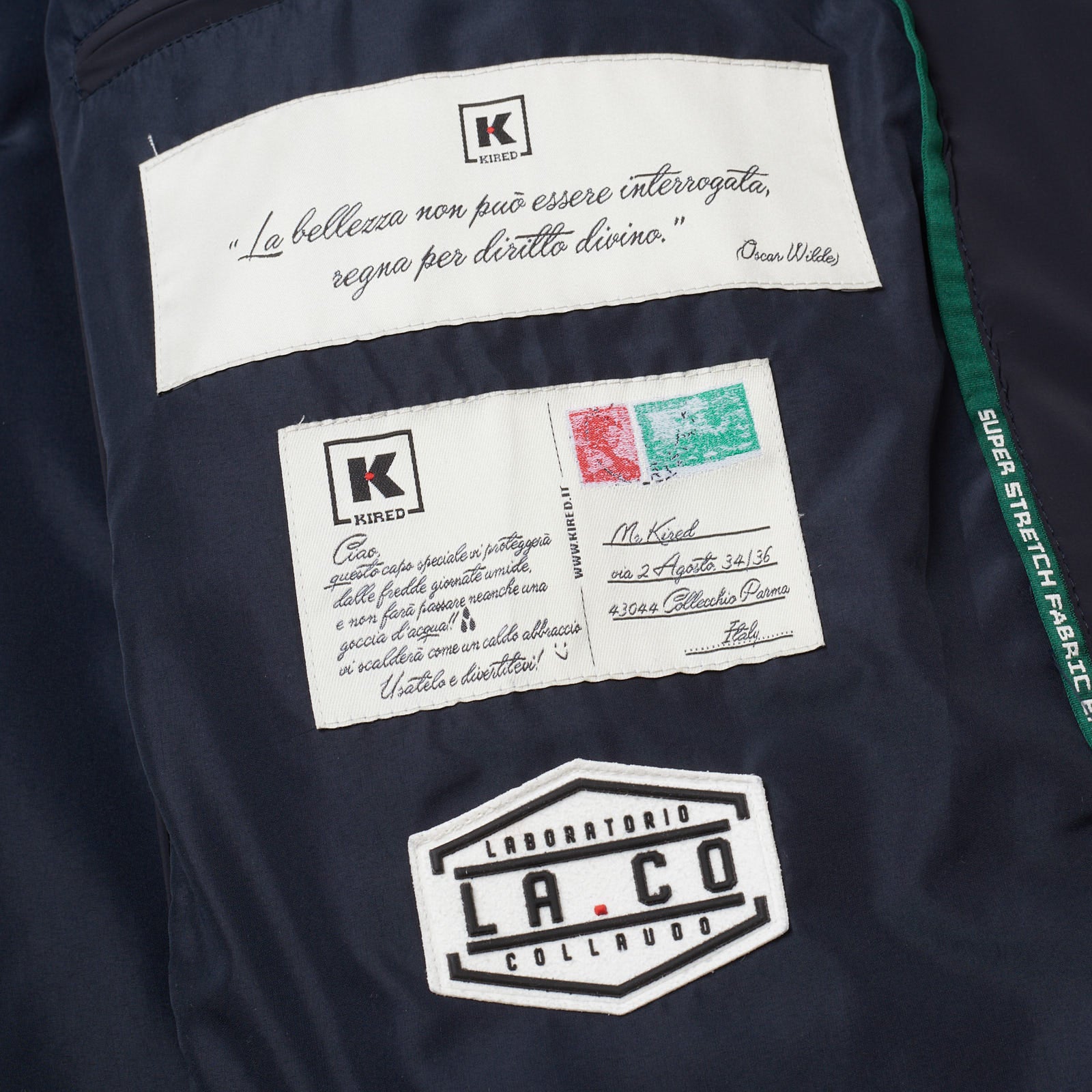 KITON KIRED Dark Blue Primaloft Padded Rain Jacket Coat EU 50 US M KIRED