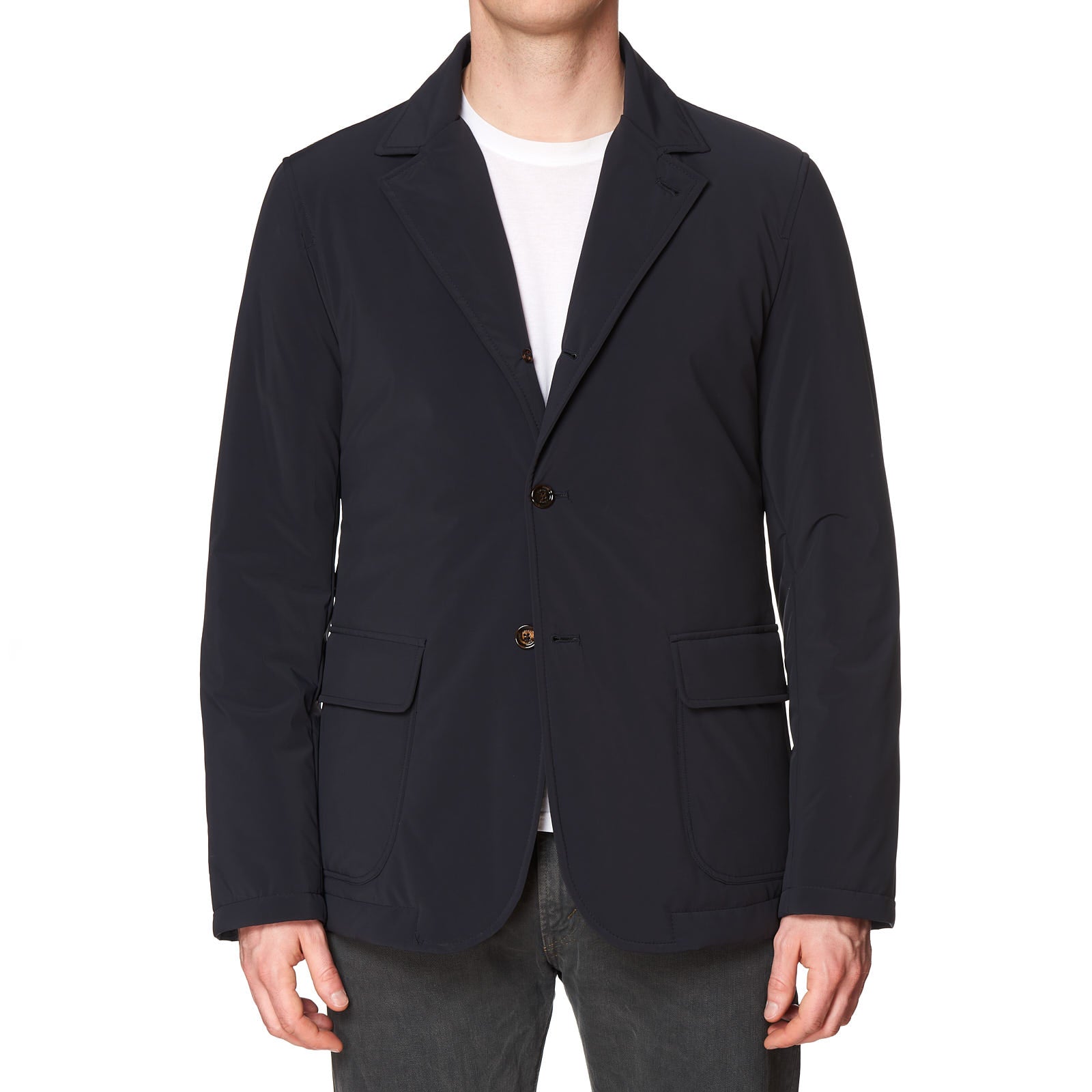 KITON KIRED Dark Blue Primaloft Padded Rain Jacket Coat EU 50 US M KIRED