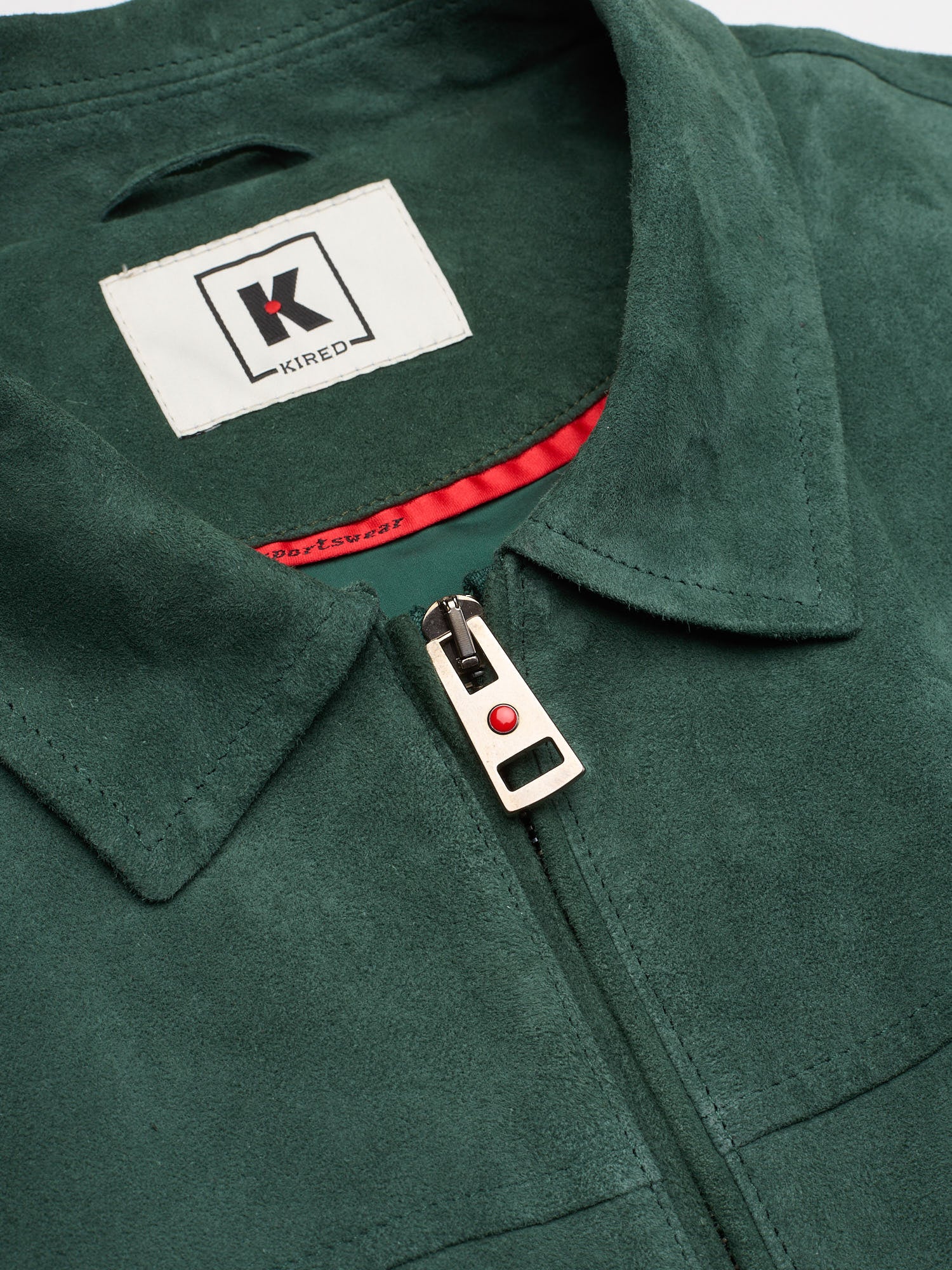 KITON KIRED Emerald Green Sheepskin Trucker Leather Jacket EU 50 NEW US M