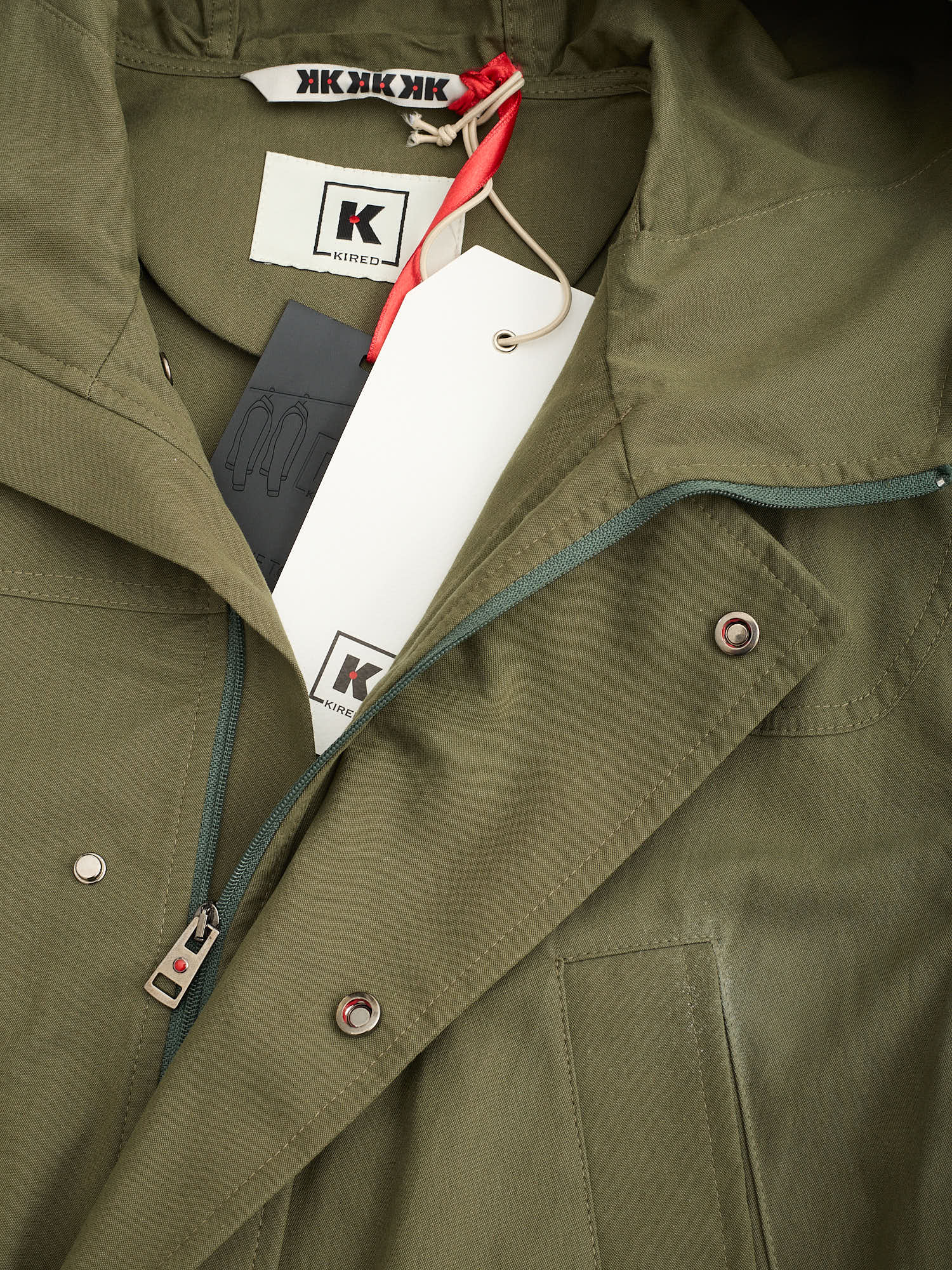 KITON KIRED Green "Scafo" Parka Rain Coat EU 50 NEW US M Textek