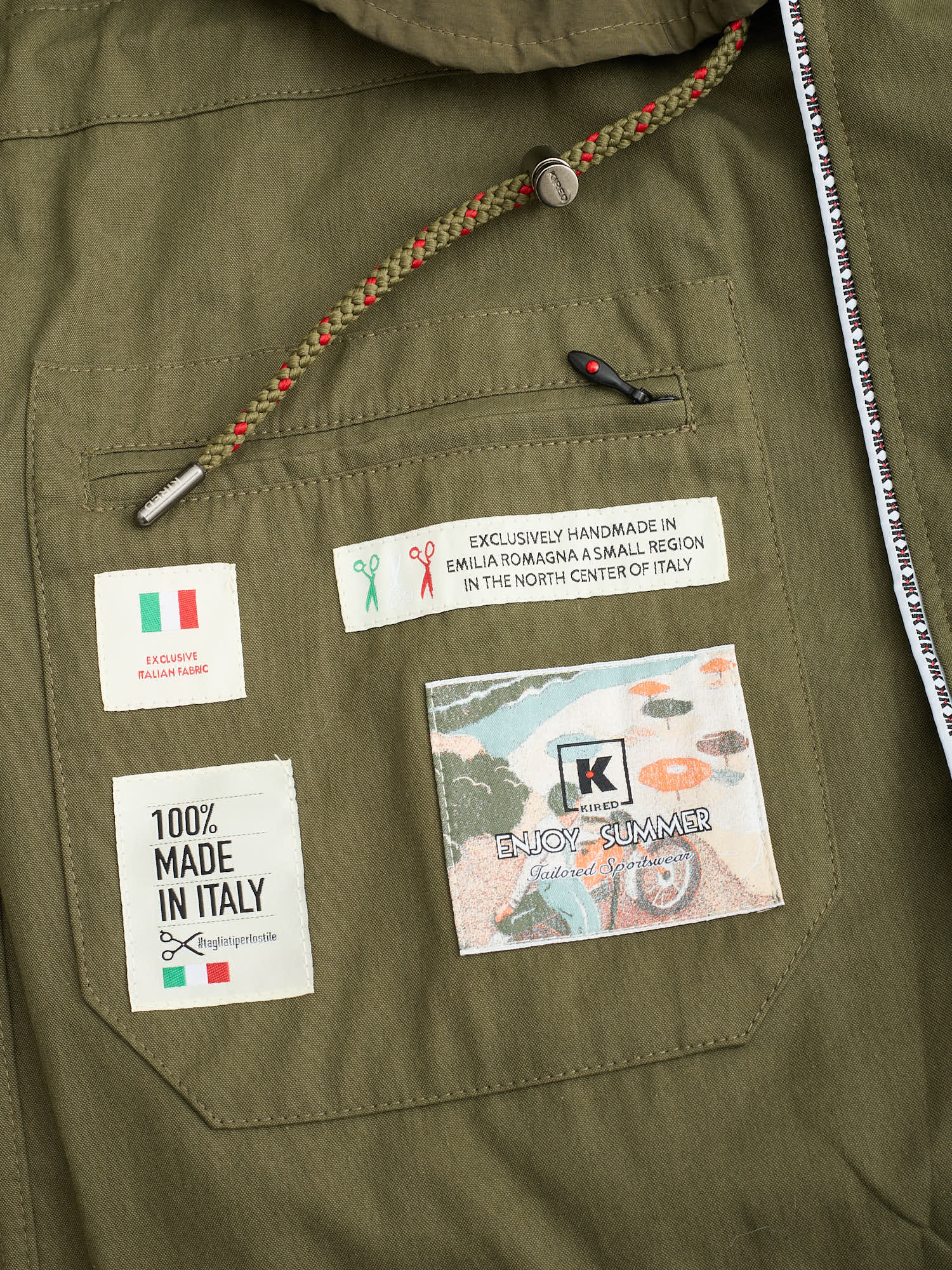 KITON KIRED Green "Scafo" Parka Rain Coat EU 50 NEW US M Textek