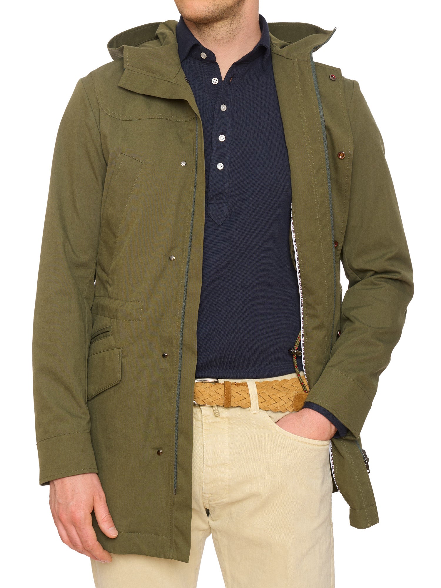 KITON KIRED Green "Scafo" Parka Rain Coat EU 50 NEW US M Textek