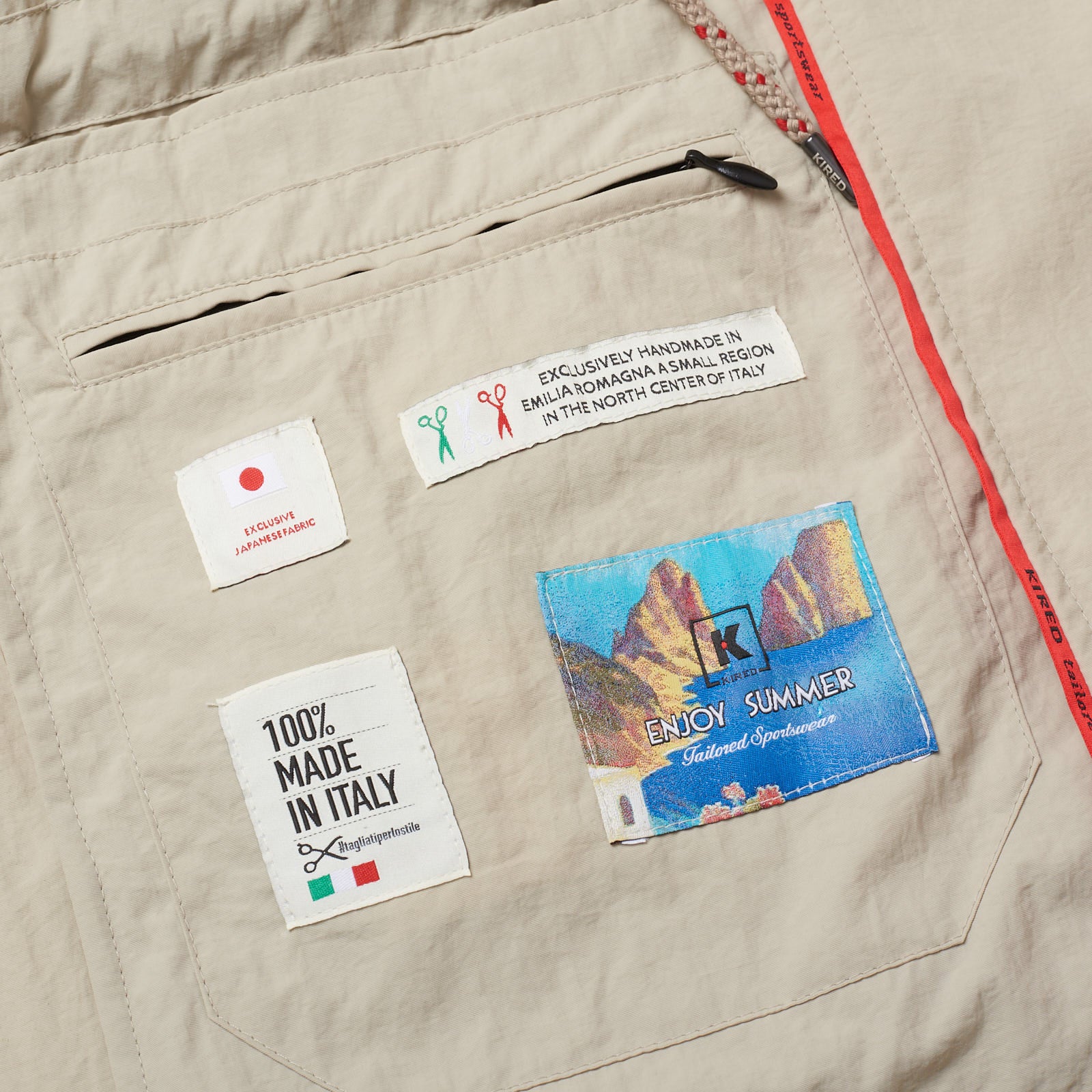 KITON KIRED Litek "Bugna" Beige Unlined Field Rain Jacket Blouson EU 50 US M KIRED