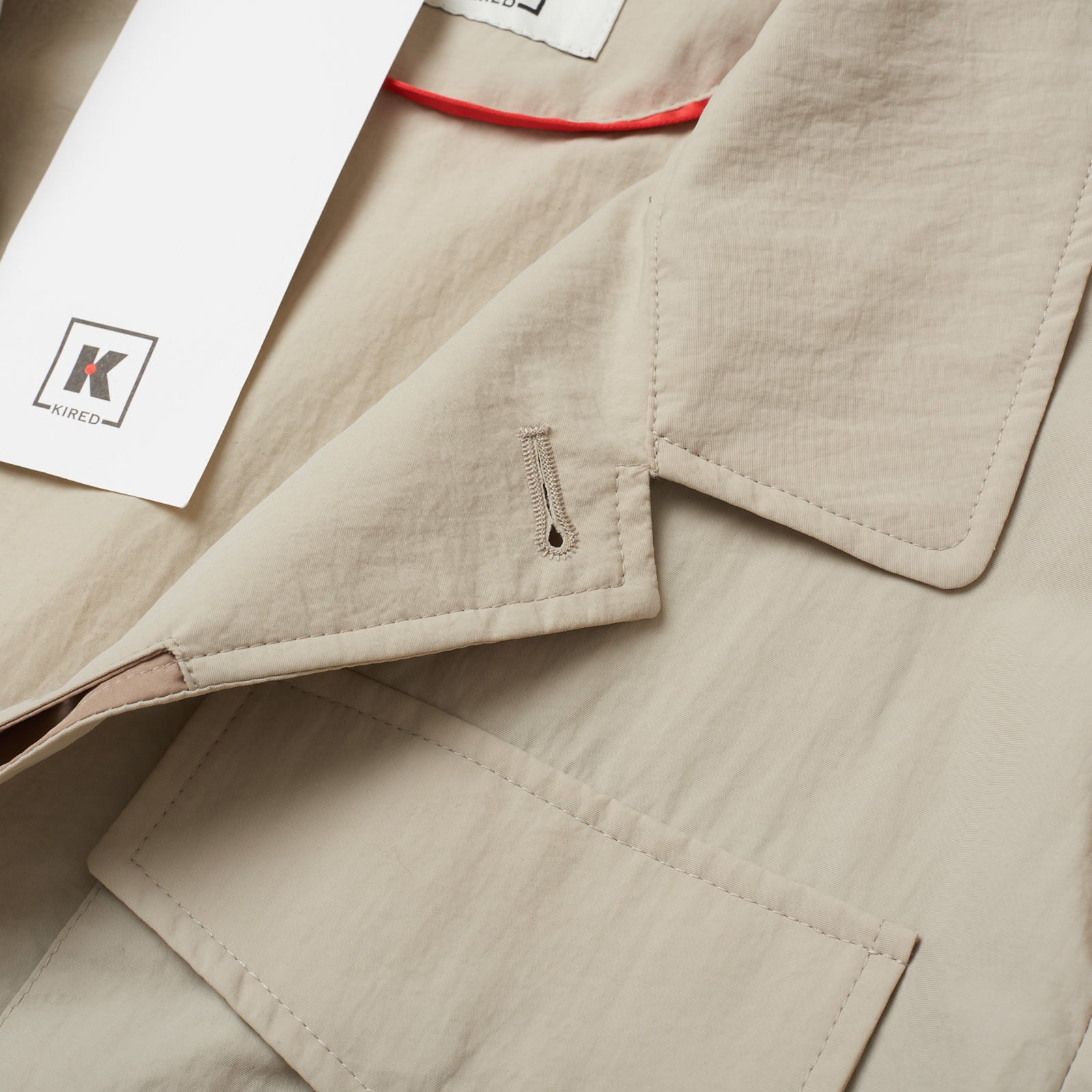 KITON KIRED Litek "Bugna" Beige Unlined Field Rain Jacket Blouson EU 50 US M KIRED