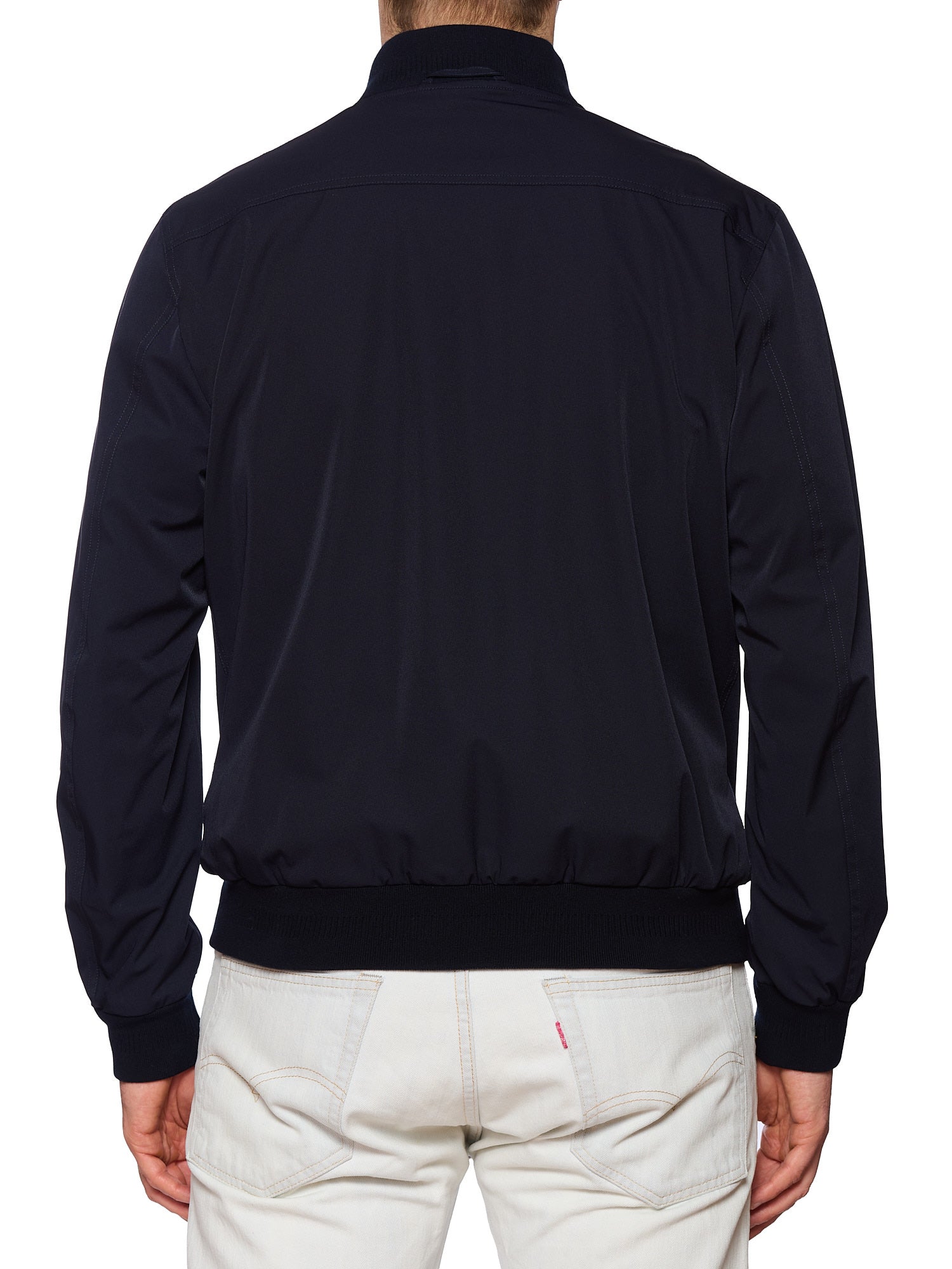 KITON KIRED Navy Blue-Green Reversible Bomber Jacket EU 52 NEW US L