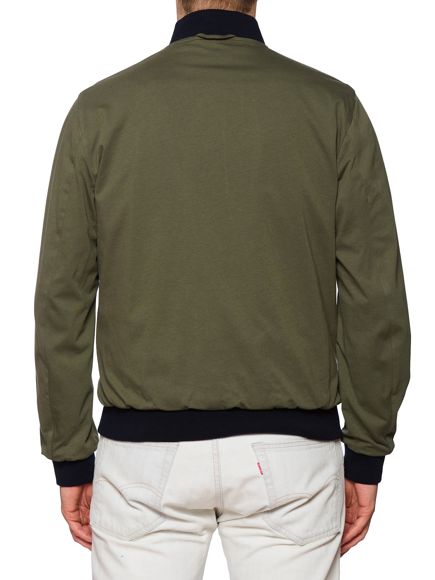 KITON KIRED Navy Blue-Green Reversible Bomber Jacket EU 52 NEW US L