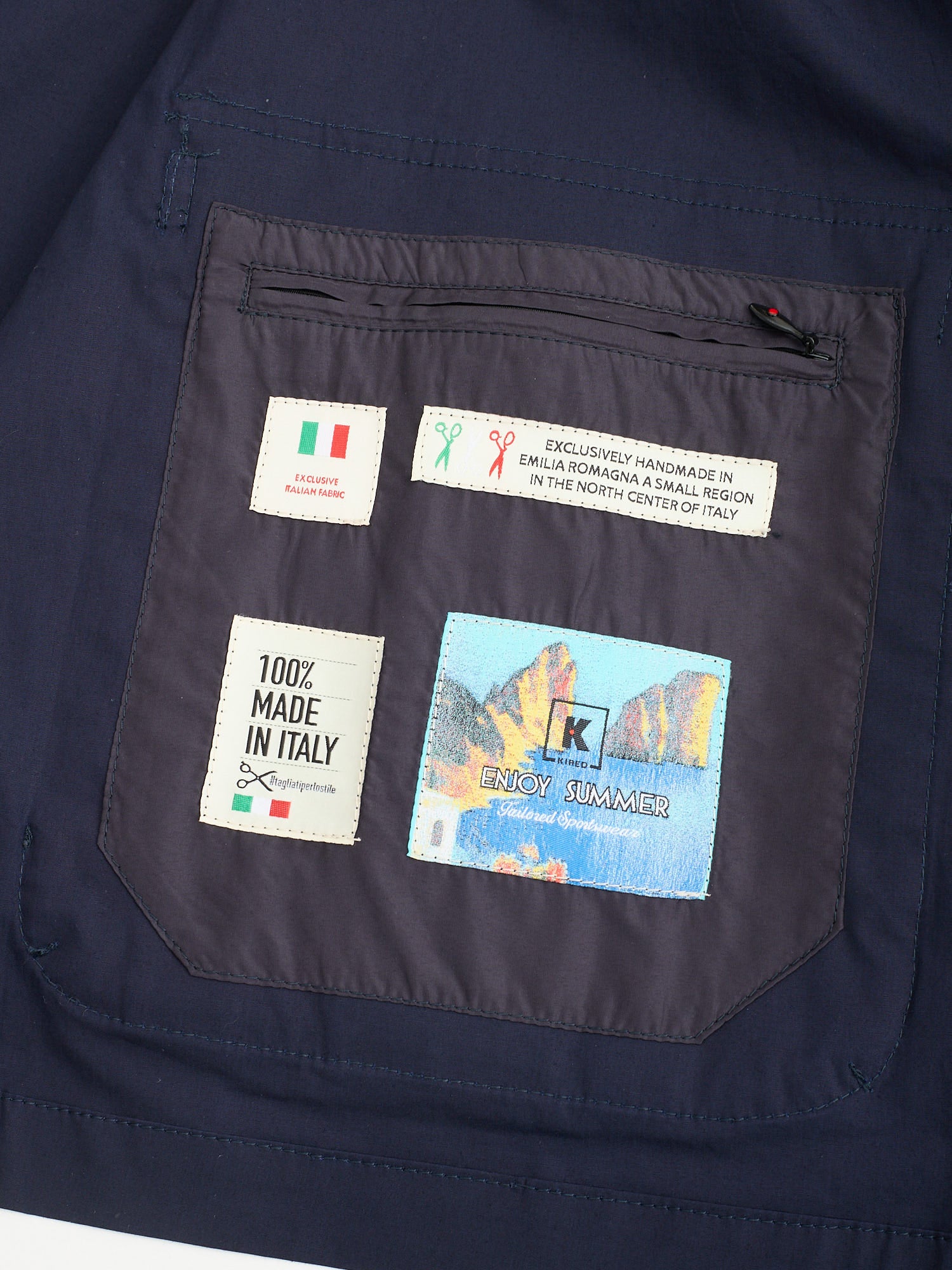 KITON KIRED Navy "Ariel" Carlo Barbera Microfiber Jacket EU 50 NEW US M 2025