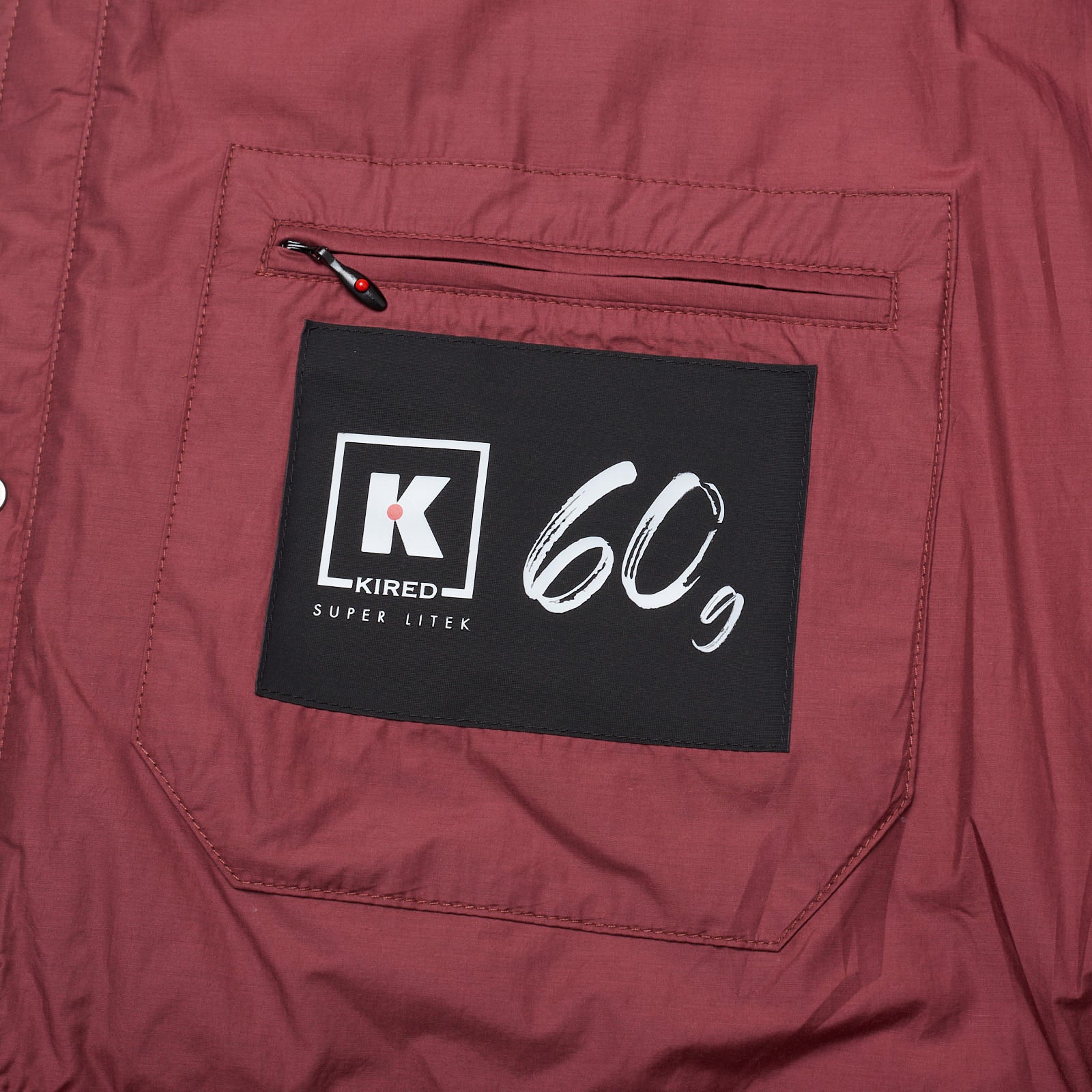 KITON KIRED Super Litek 60g "Peter" Burgundy Quilted Cotton Goose Down Vest 50 M KIRED