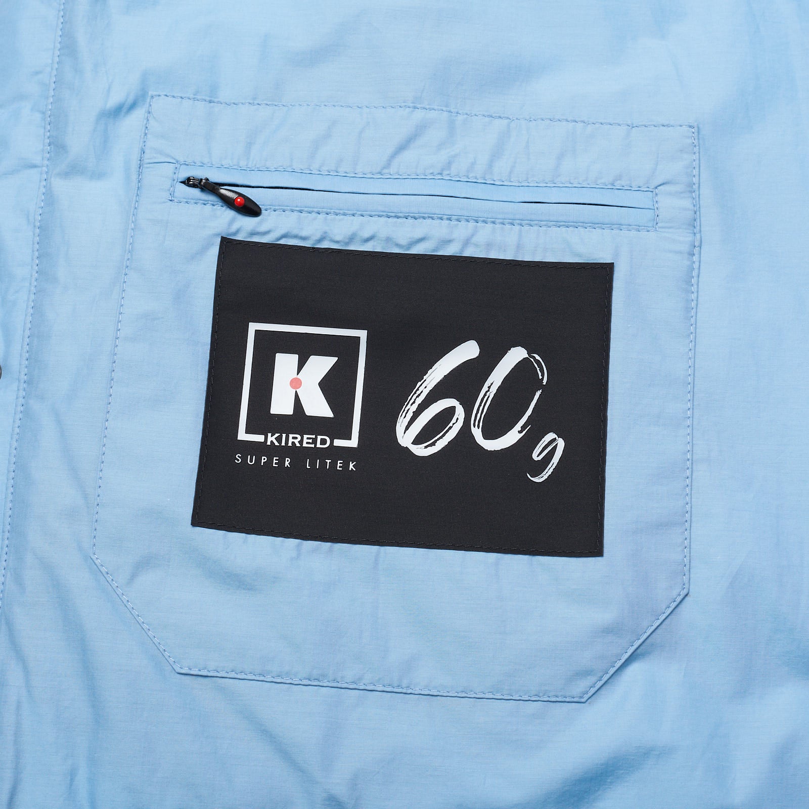 KITON KIRED Super Litek 60g "Peter" Sky Blue Quilted Cotton Goose Down Vest 50 M KIRED