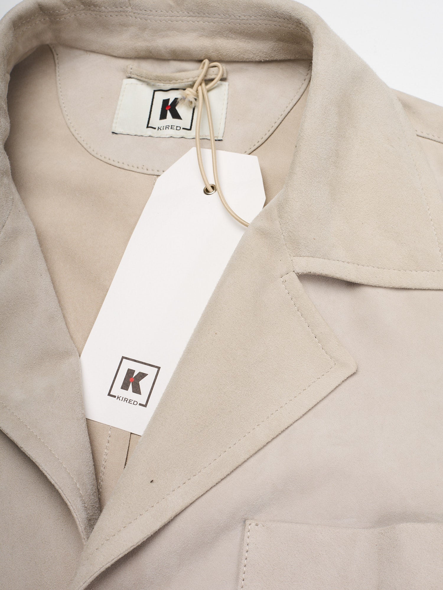 KITON KIRED Tailored Sportswear "Luk" Beige Lambskin Leather Safari Jacket M NEW