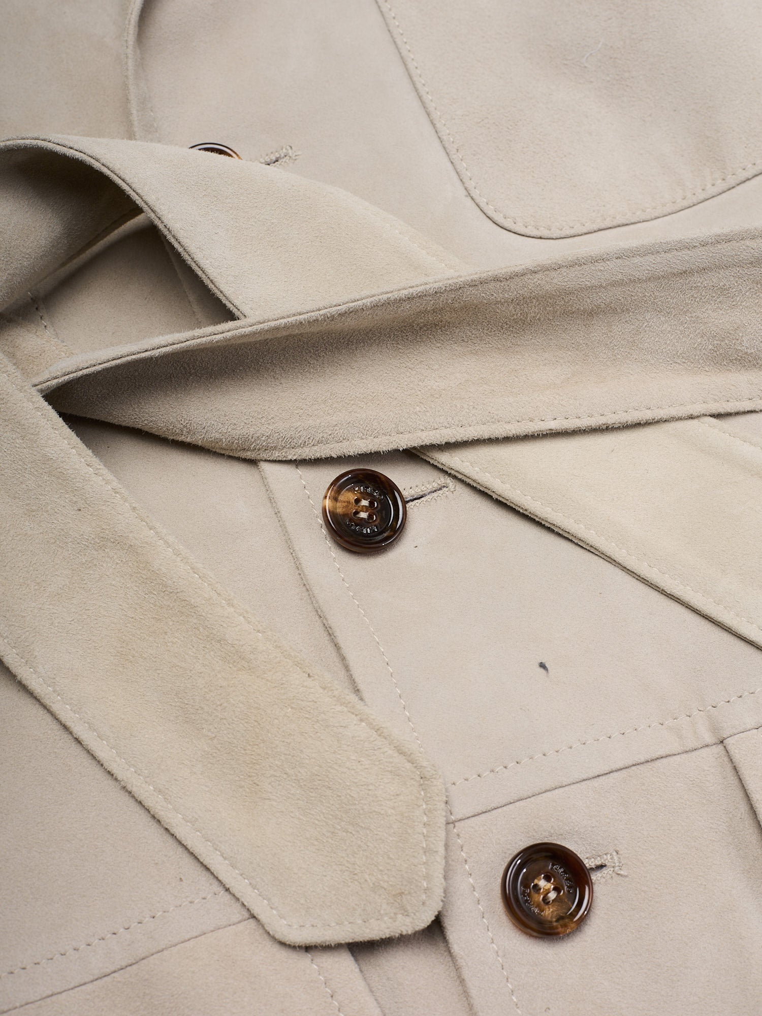 KITON KIRED Tailored Sportswear "Luk" Beige Lambskin Leather Safari Jacket M NEW