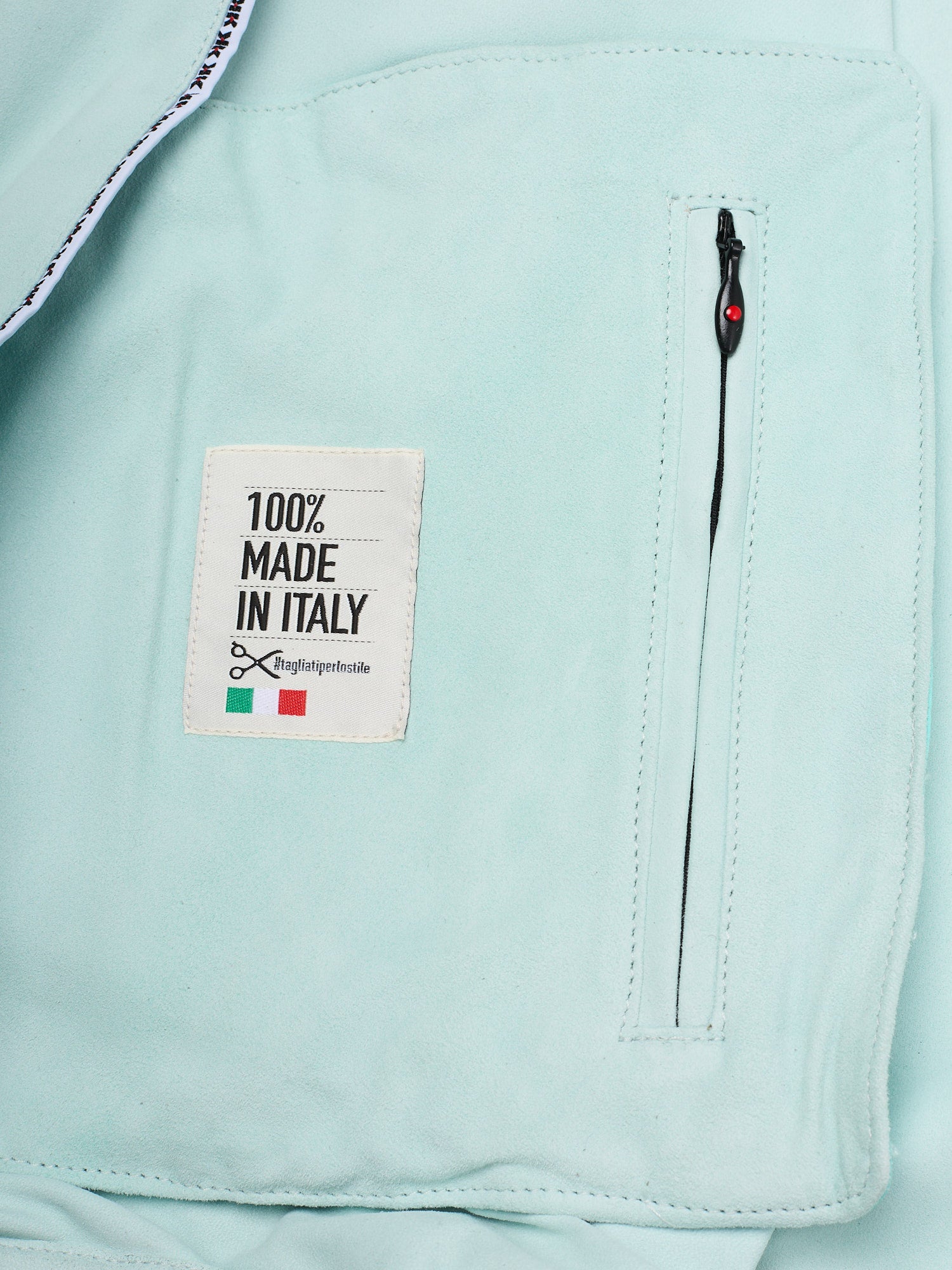 KITON KIRED "Tito" Teal Lambskin Leather Bomber Leather Blouson Jacket M NEW 2025