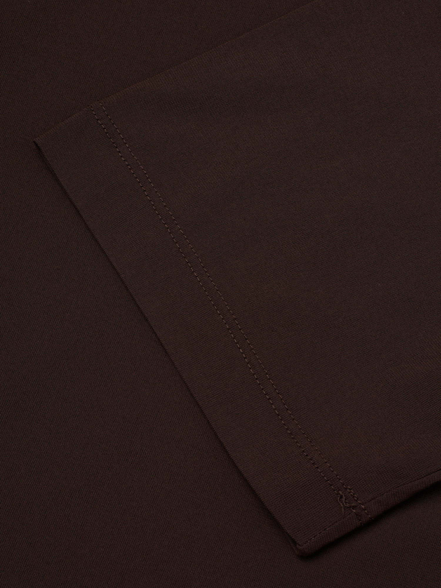 KITON KIRED "Bacio" Brown Exclusive Crepe Cotton Short Sleeve T-Shirt