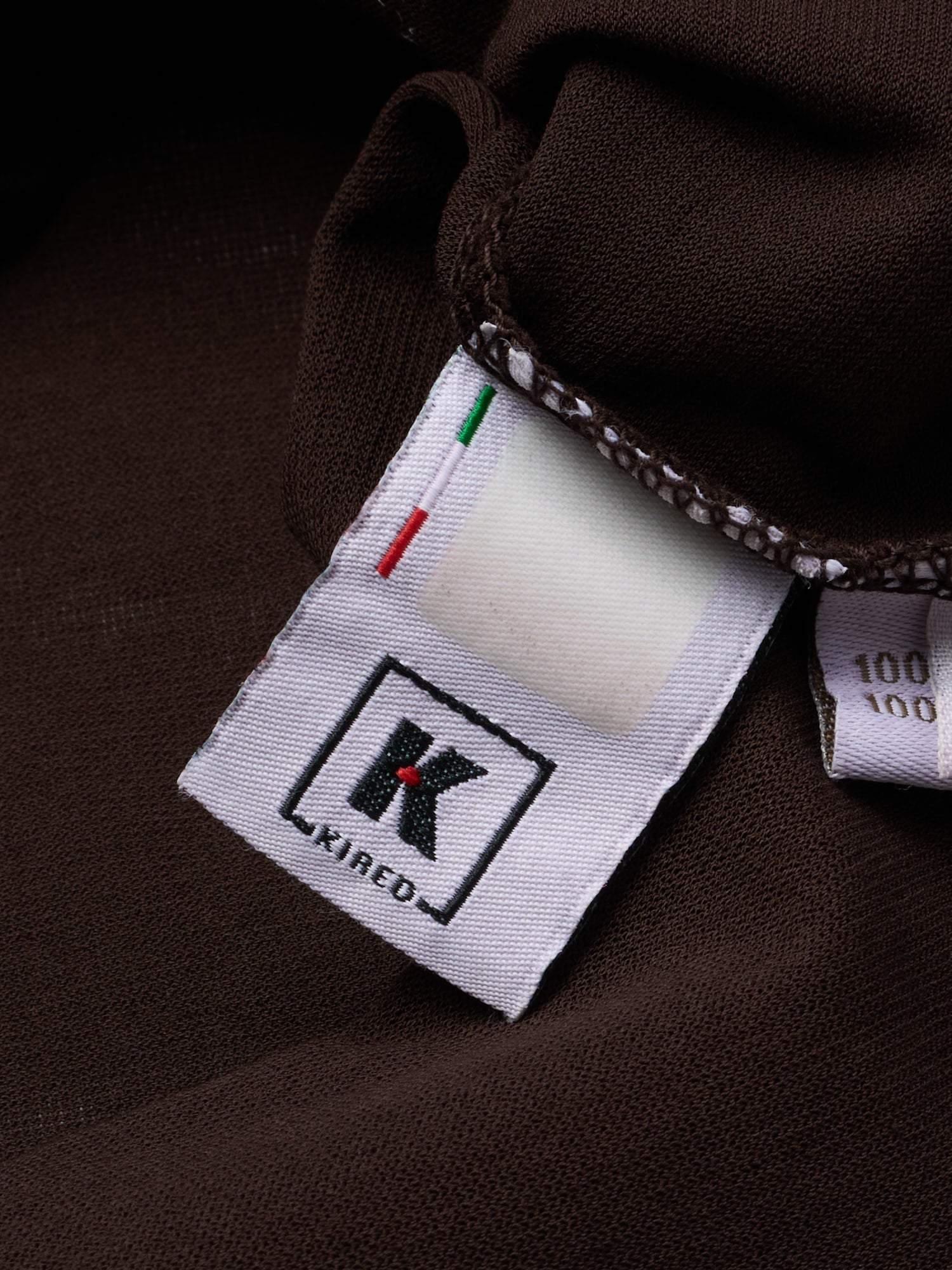 KITON KIRED "Bacio" Brown Exclusive Crepe Cotton Short Sleeve T-Shirt