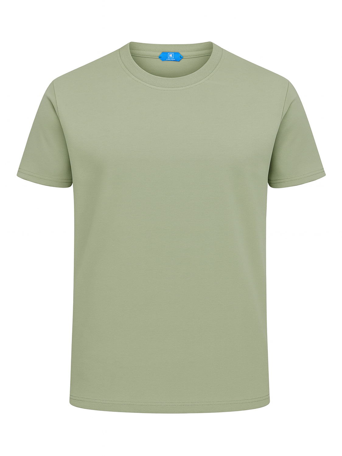 KITON KIRED "Bacio" Sage Green Exclusive Crepe Cotton Short Sleeve T-Shirt