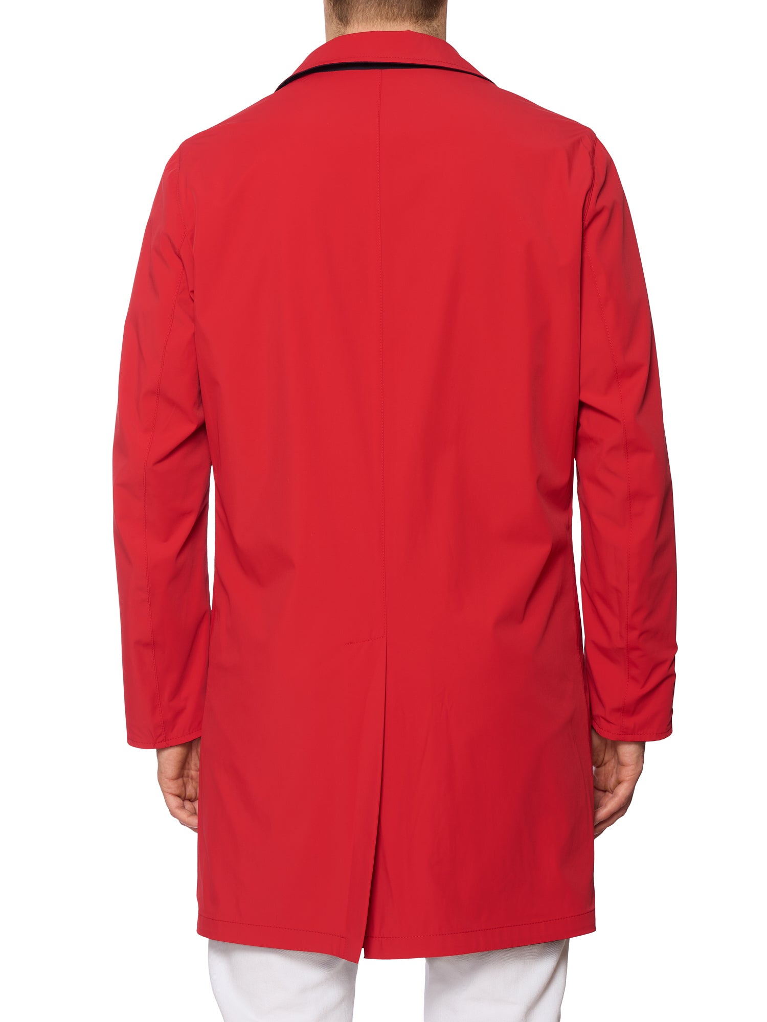 KITON KIRED "Ben" Reversible Navy-Red Polyamide Rain Coat Mac EU 50 US M