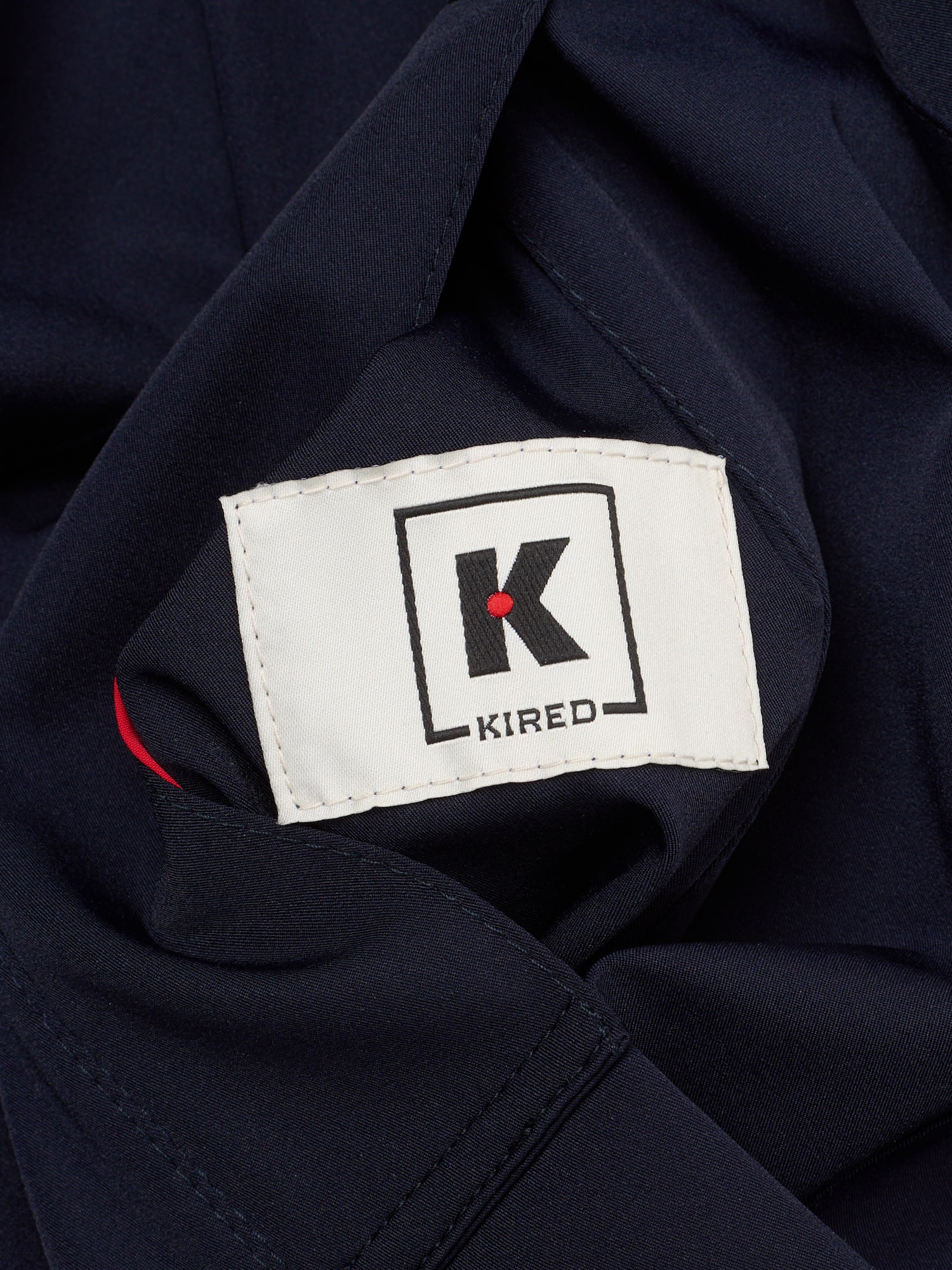 KITON KIRED "Ben" Reversible Navy-Red Polyamide Rain Coat Mac EU 50 US M